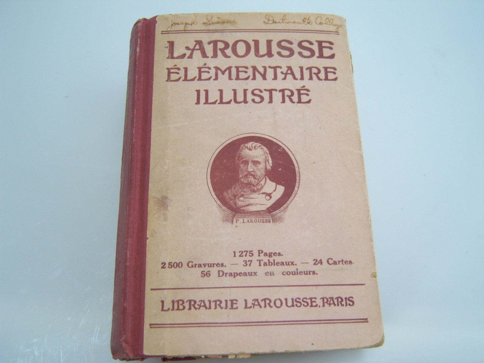 LAROUSSE ELEMENTAIRE ILLUSTRE French Illust 1926 Dictionary Ornate Antique Book