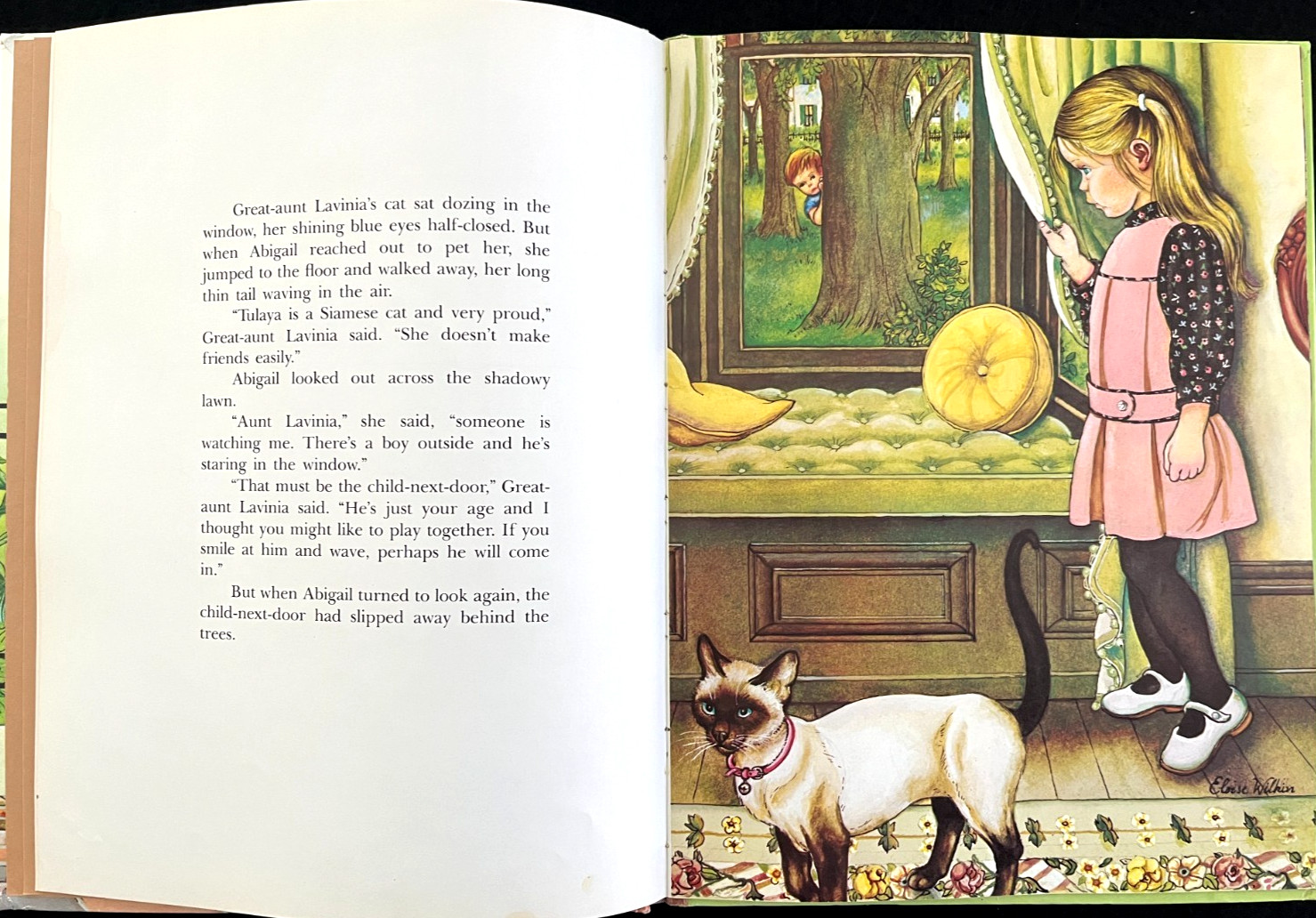 THE VISIT ~ vintage 1st ed. childrens Little Golden Book, Eloise Wilkin 9¼ x 12″