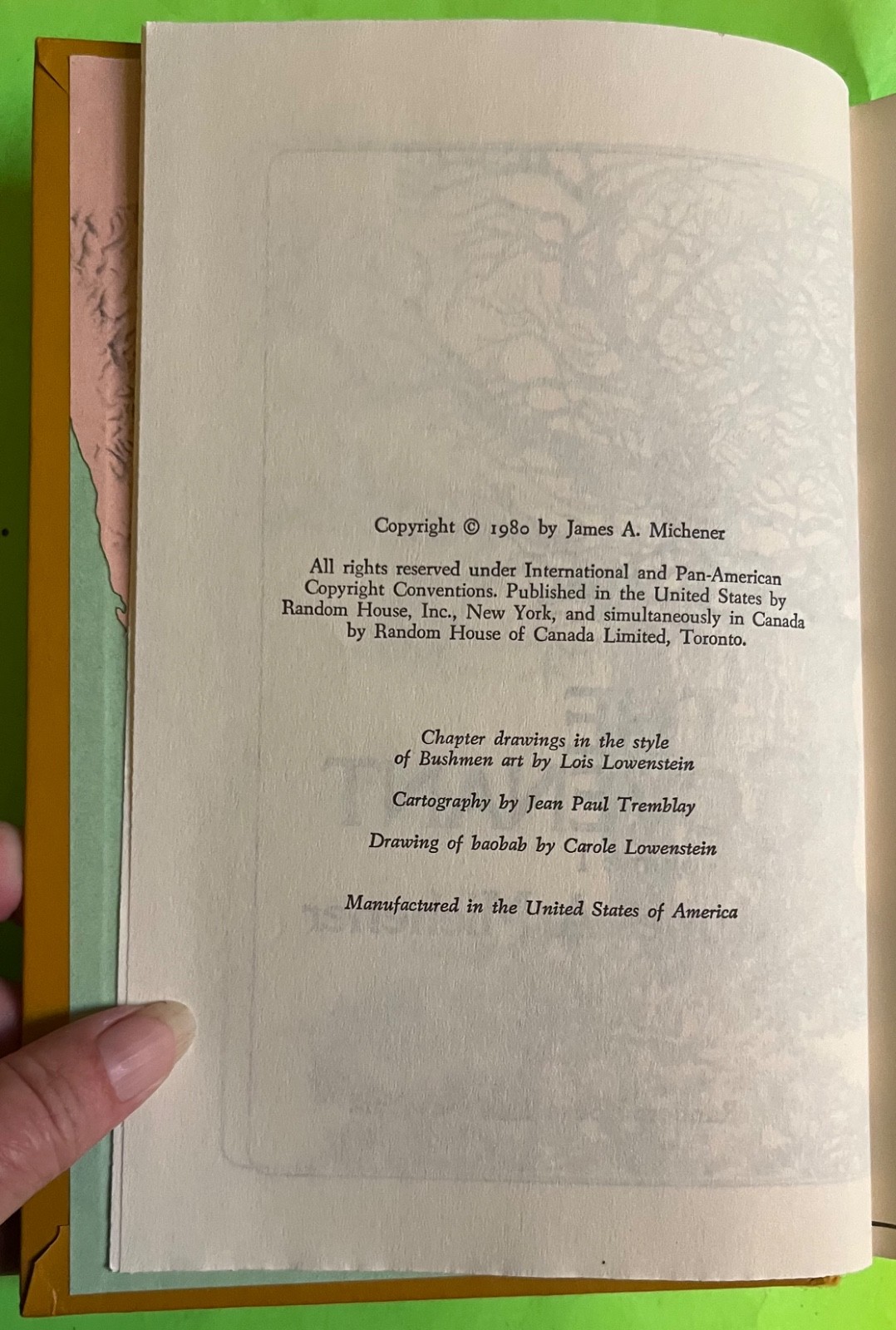Vtg The Covenant: Volume 1 by James A. Michener (HC 1980)