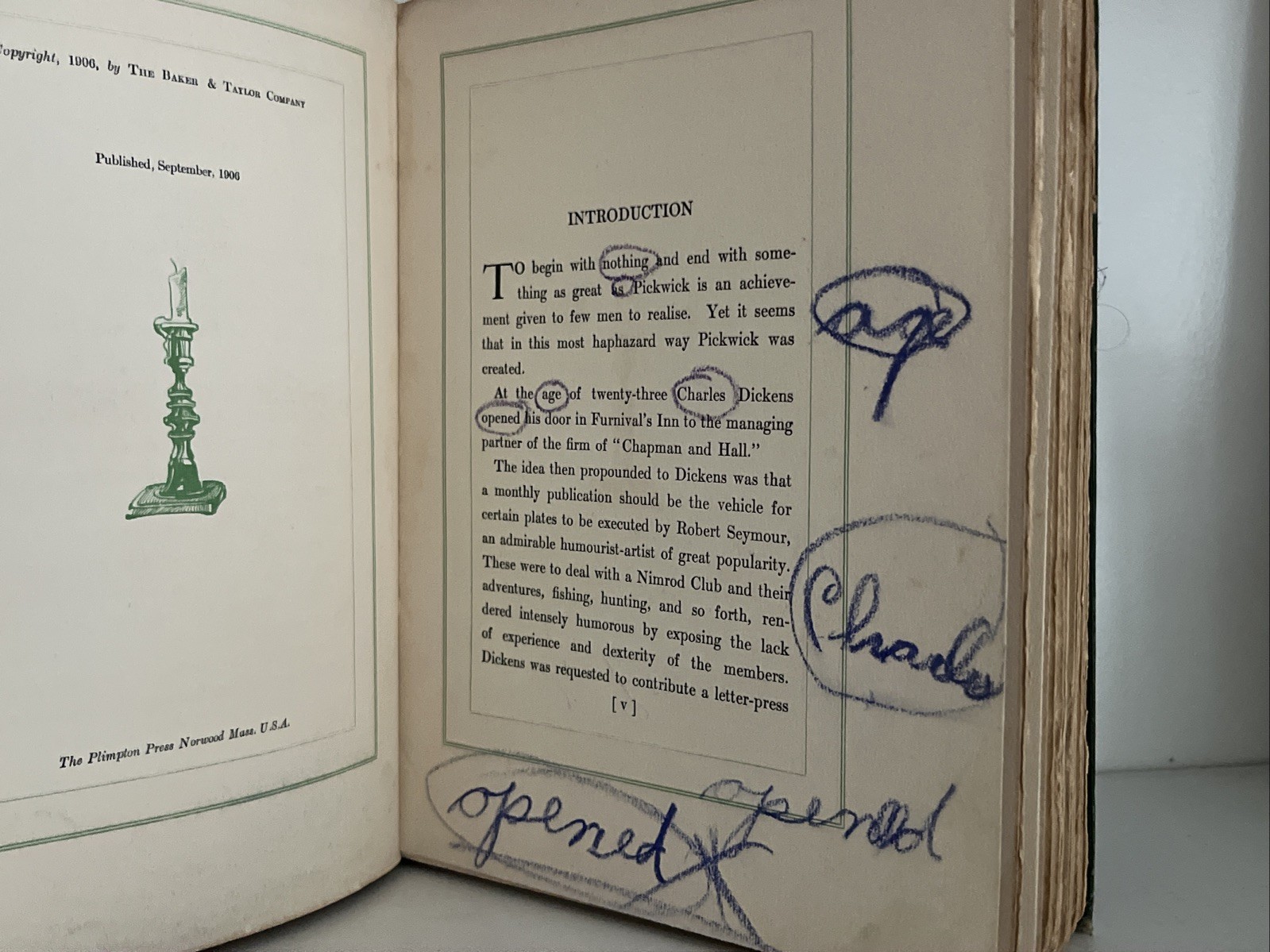 Antique Charles DICKENS / Mr Pickwick’s Christmas 1906
