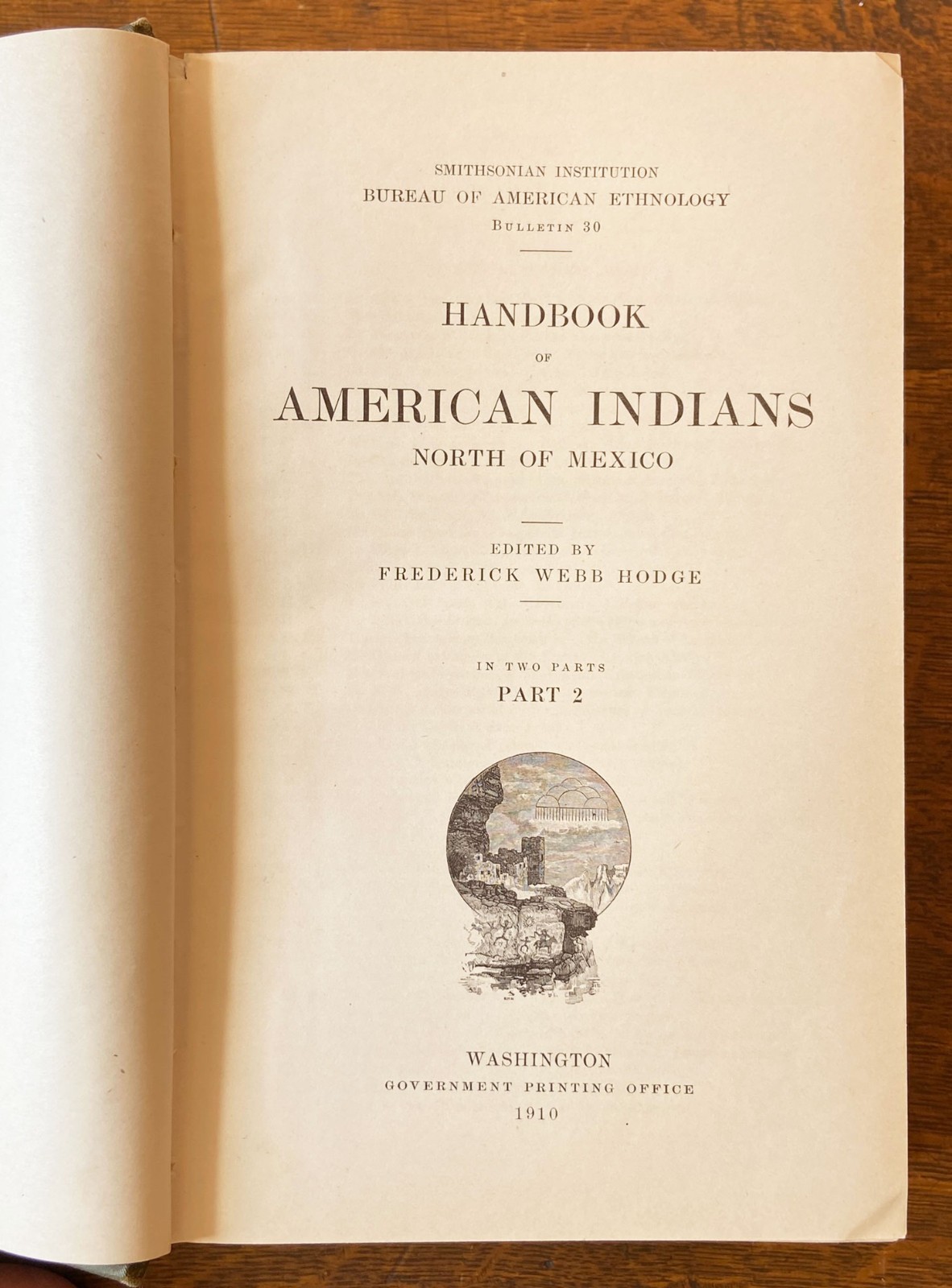 Bureau American Ethnology Handbook American Indians Part 2 N-Z HB 1910 Vintage