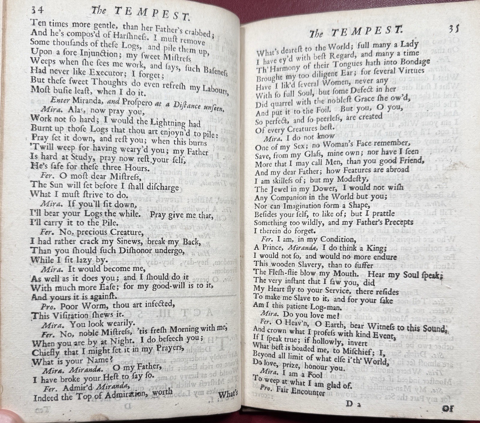 1709 Shakespeare THE TEMPEST First Rowe Ed. 1st Illustrated Ed. Near Fine Rare