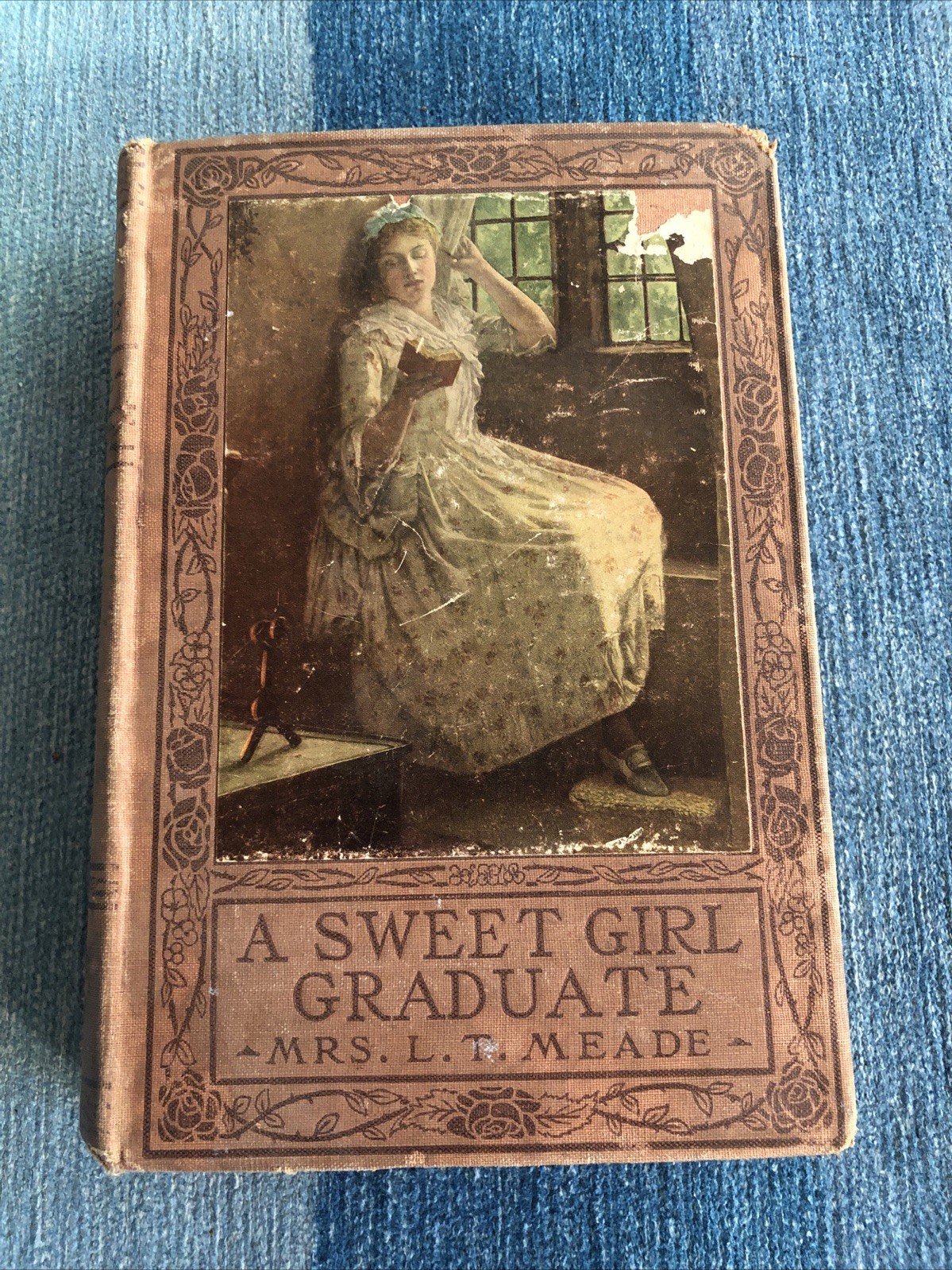 Antique 1900s A Sweet Girl Graduate, LT Meade, Grosset & Dunlap, Tan Cloth HC