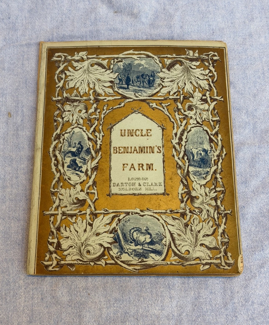Rare ca. 1840 antique English illustrated children’s book Uncle Benjamin’s Farm