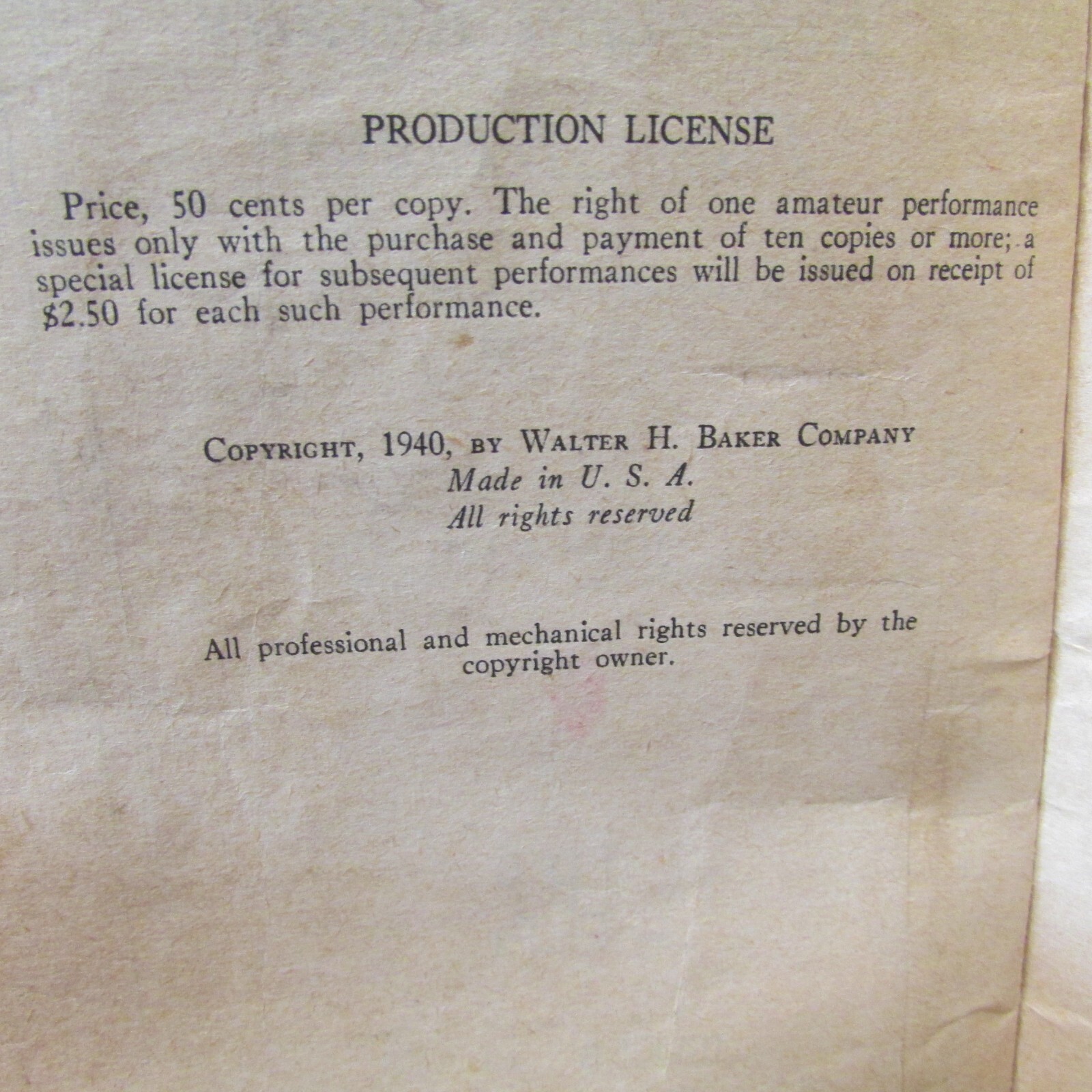 Redheaded Royalty from Arkansas, Comedy; John Nash, Baker’s Plays 1940