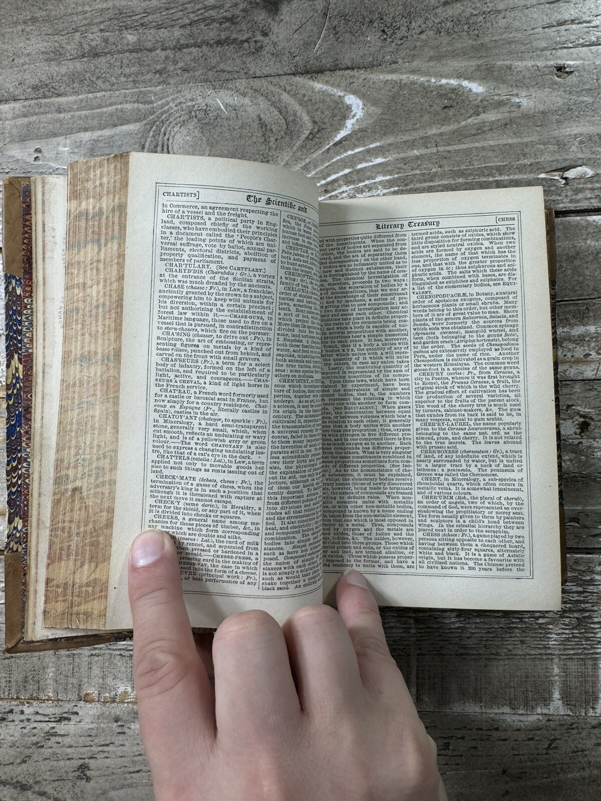 1866 Antique Reference Book „The Scientific & Literary Treasury“