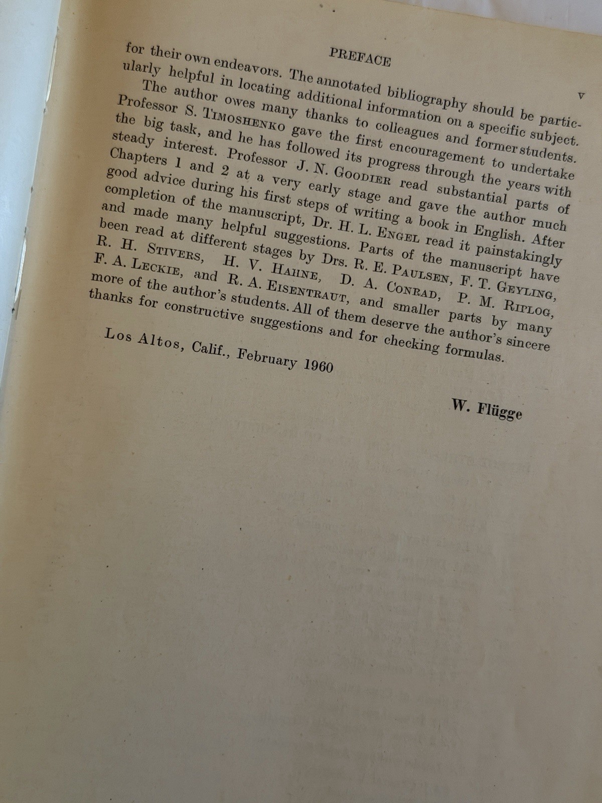 STRESSES IN SHELLS Wilhelm Flugge- 2nd printing – 1962 – Hardcover