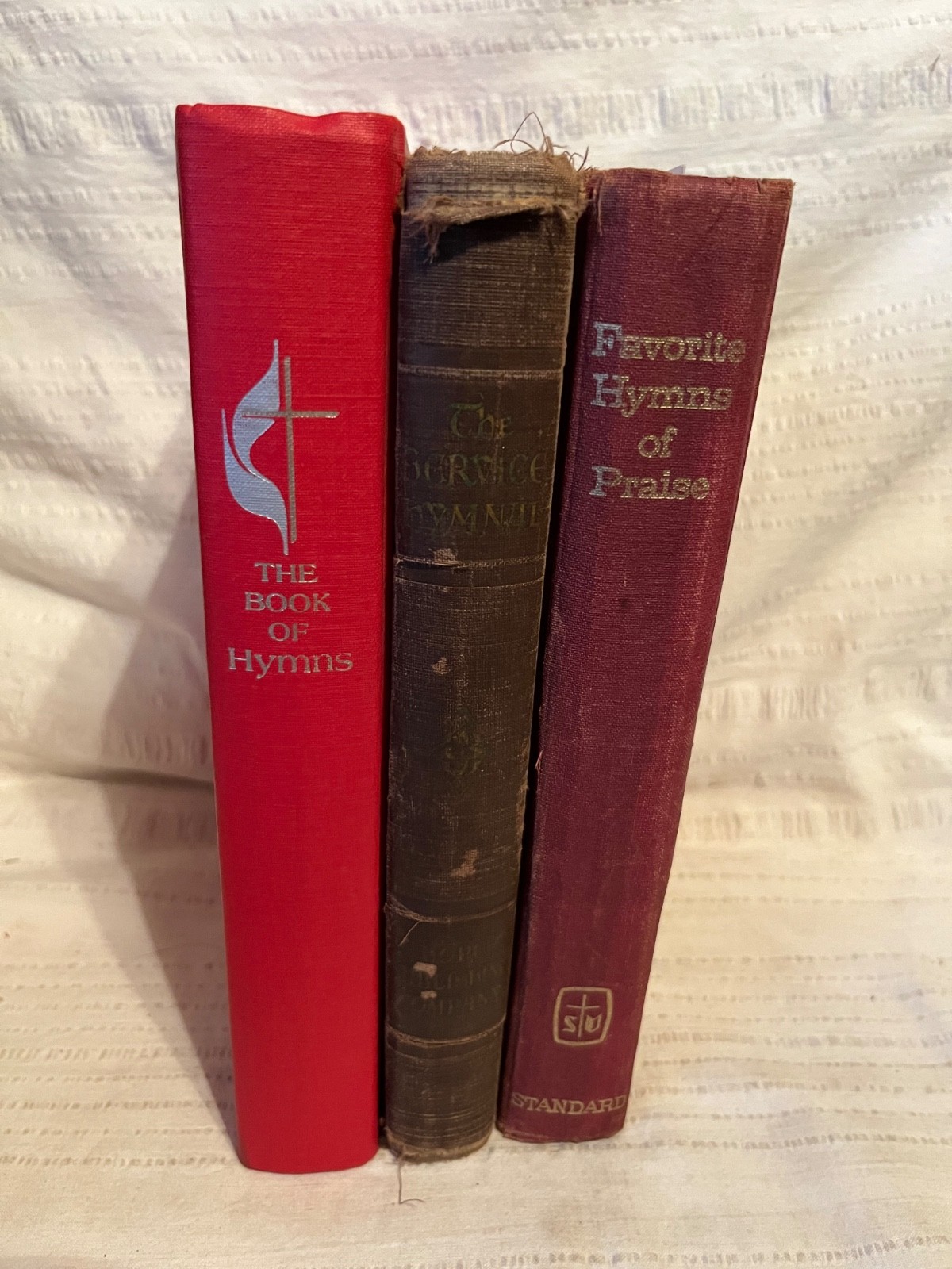 Lot of 3 Vintage Hymnals Song Books Service Praise Church 1966-67 OLD Hardcover