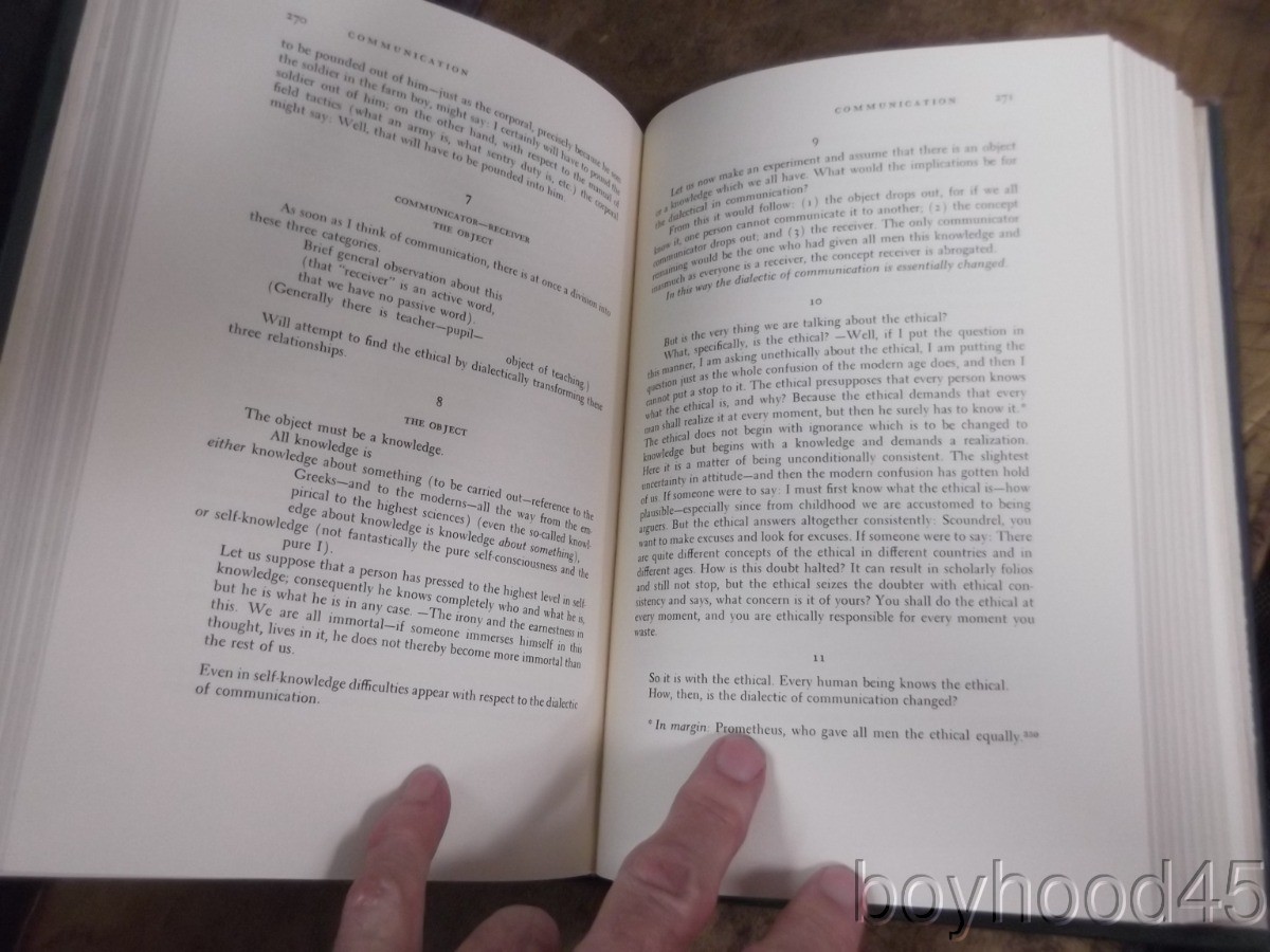 Soren Kierkegaard’s Journals and Papers, Ed. by Hong and Hong, 7 vols, 1967-1981