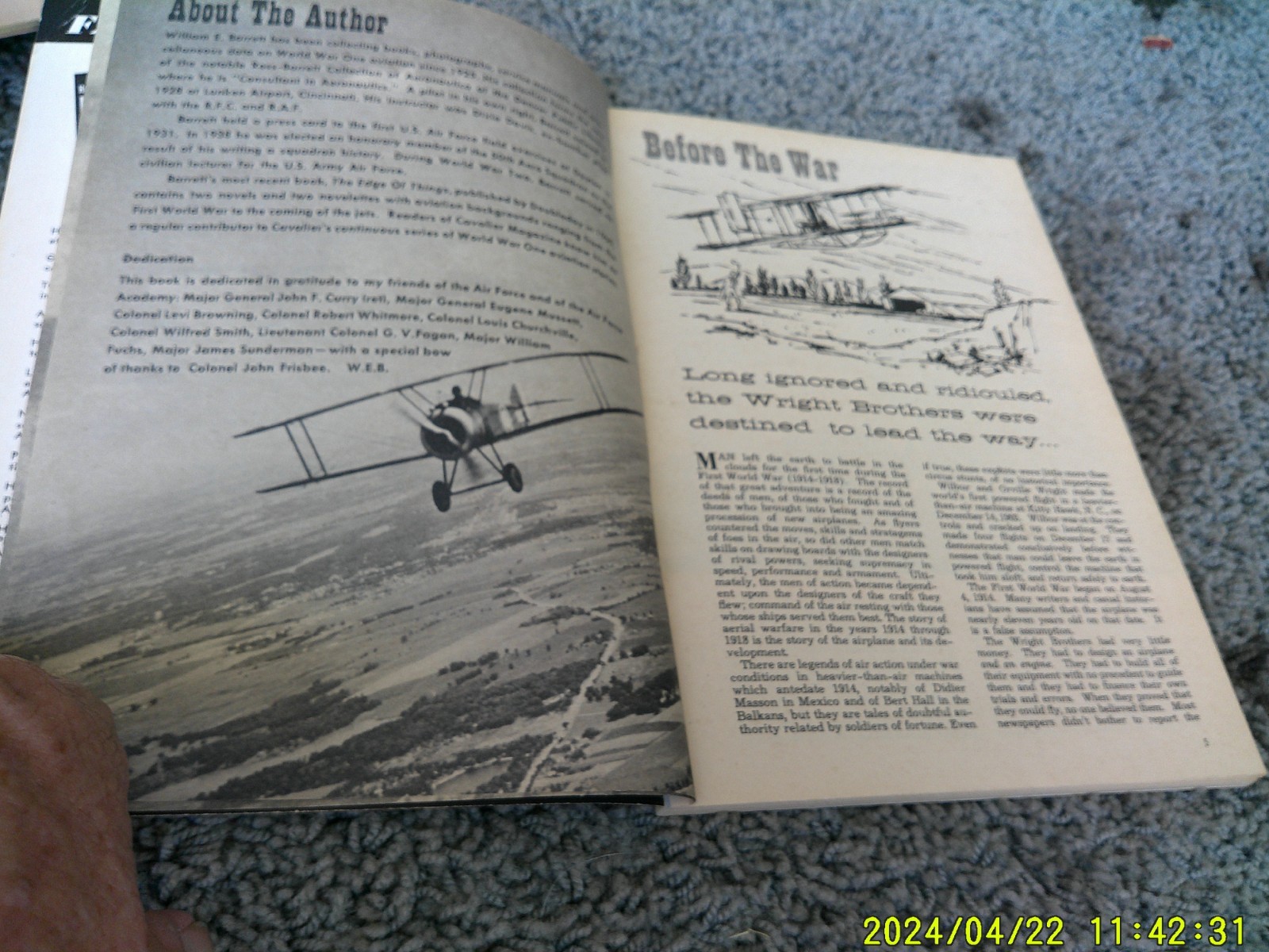 THE FIRST WAR PLANES by William E. Barrett. 1st edition 1960. Military WWI