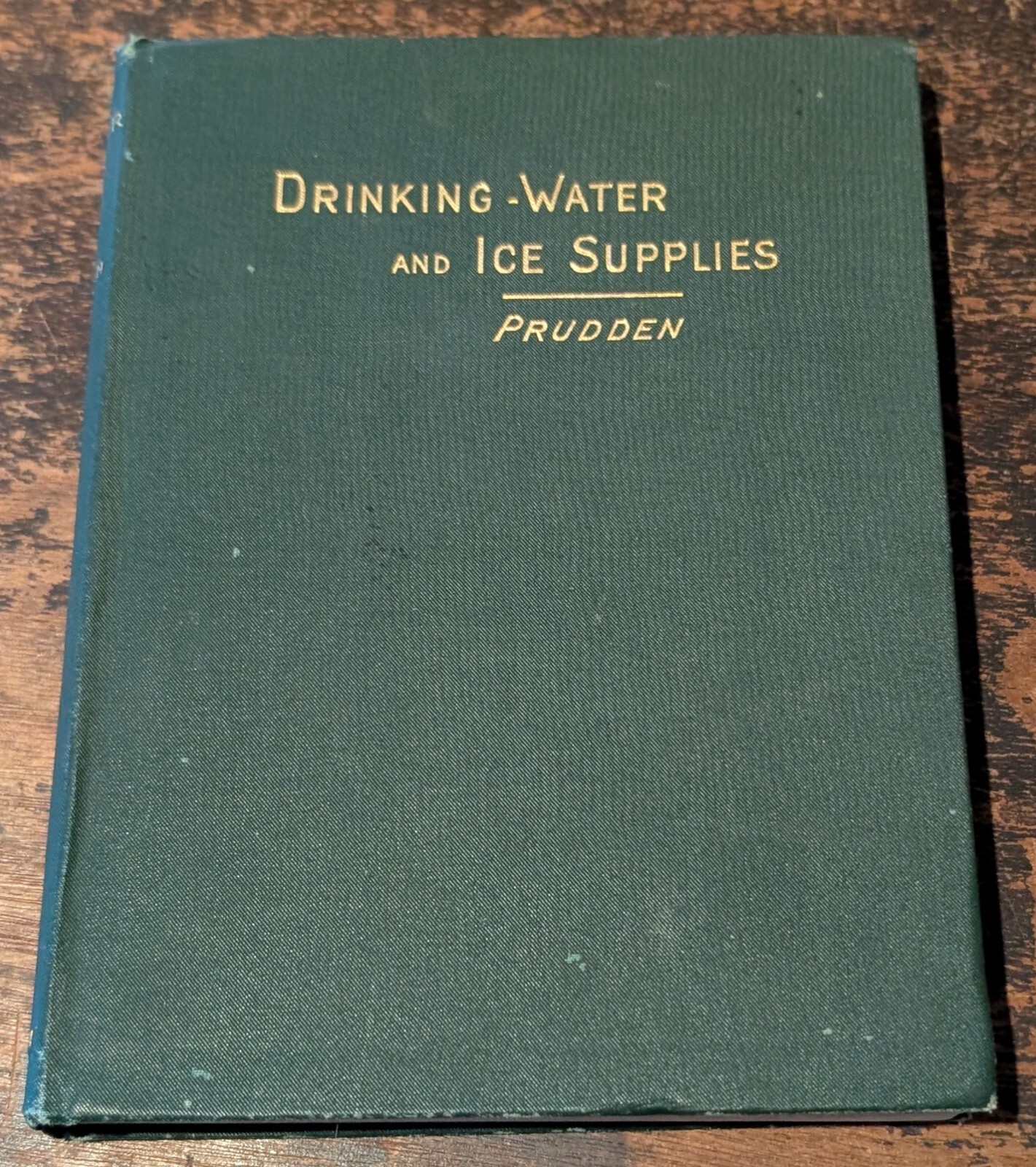 RARE Drinking Water & Ice Supplies by T Mitchell Prudden-1899-G.P. Putnam’s Sons