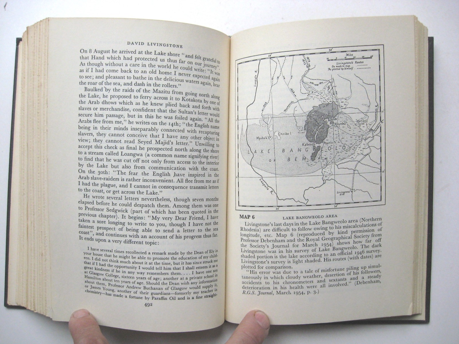 DAVID LIVINGSTONE Life & Letters ~ George Seaver HC 1957 1st Edition Maps – 28
