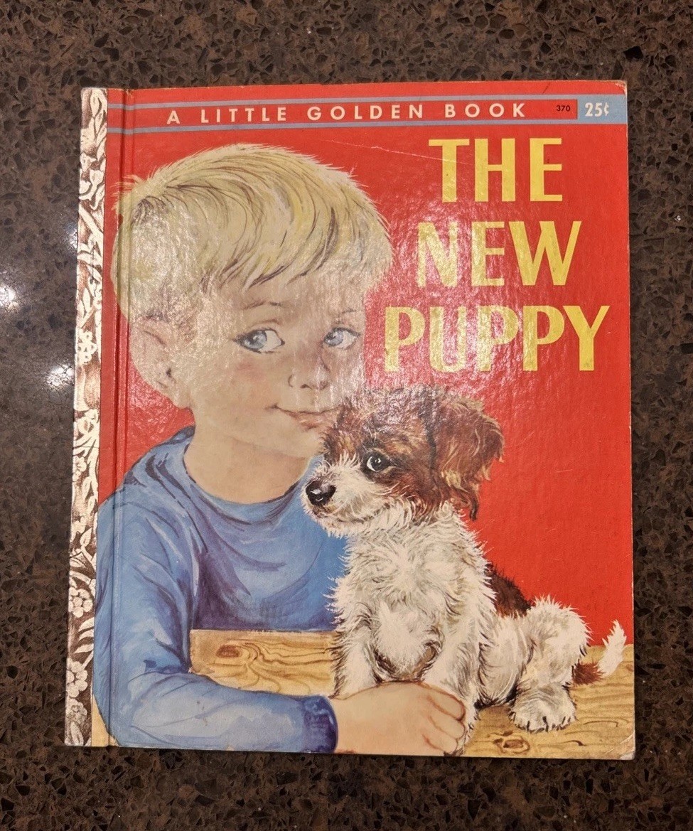 1959 THE NEW PUPPY A LITTLE GOLDEN BOOK „A“ # 370