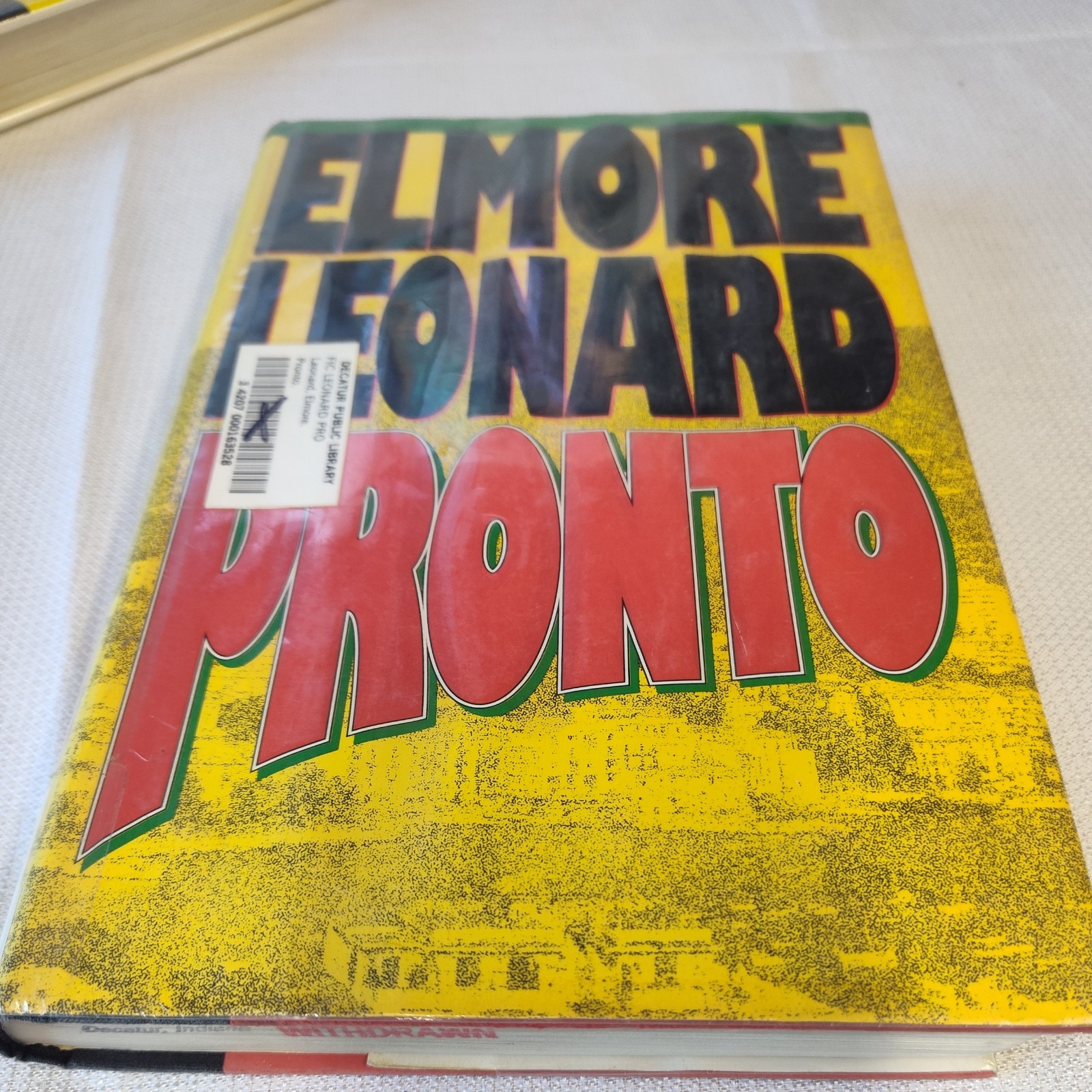 PRONTO Elmore Leonard 1st Edition First Printing MYSTERY Crime