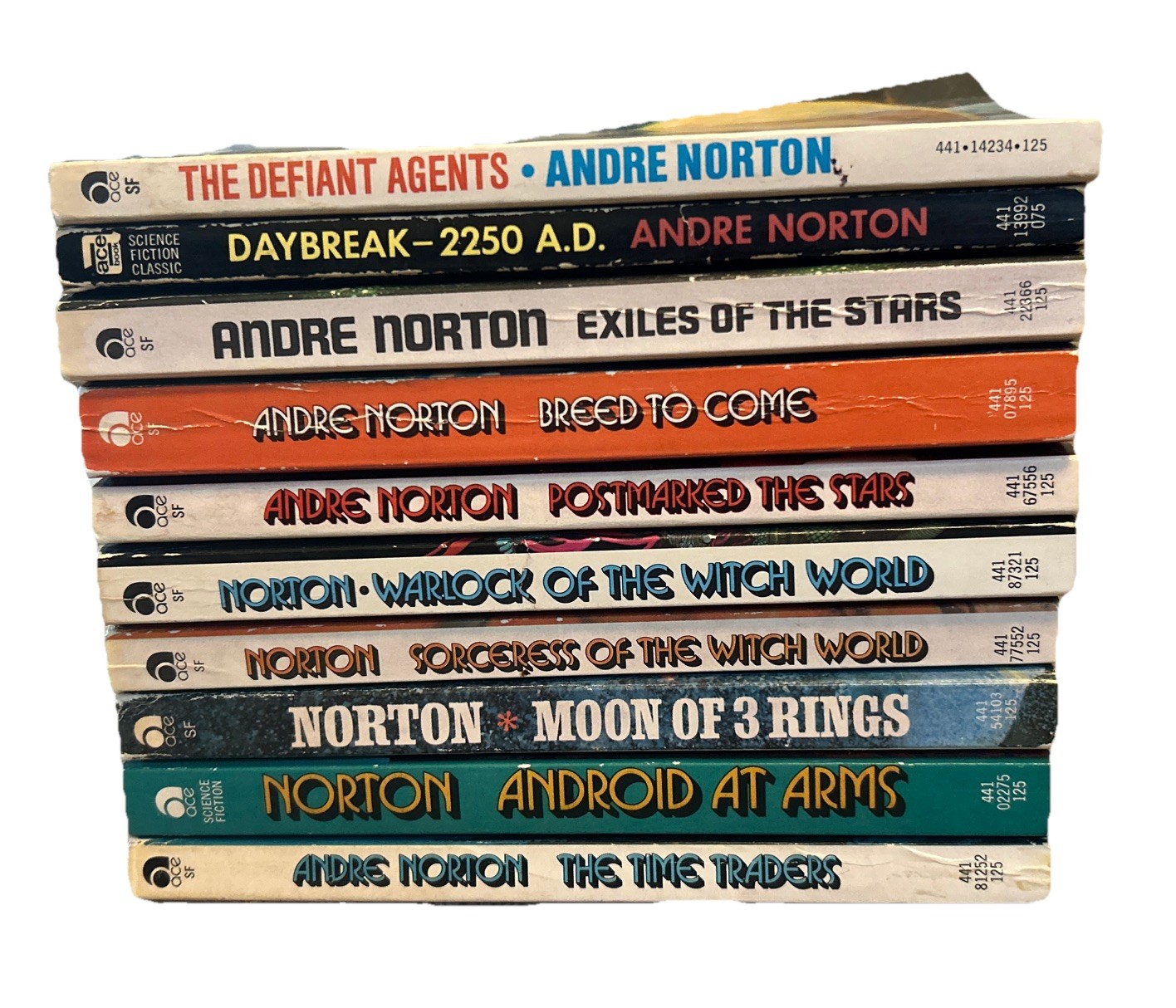 Andre Norton Vintage Lot Of 10 Sci-Fi Fantasy Ace Books Paperbacks 1950s-1970s