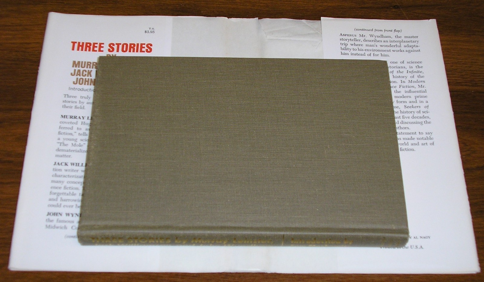 THREE STORIES: LEINSTER/WILLIAMSON & WYNDHAM~1967 HB/DJ Sam Moskowitz INSCRIBED!