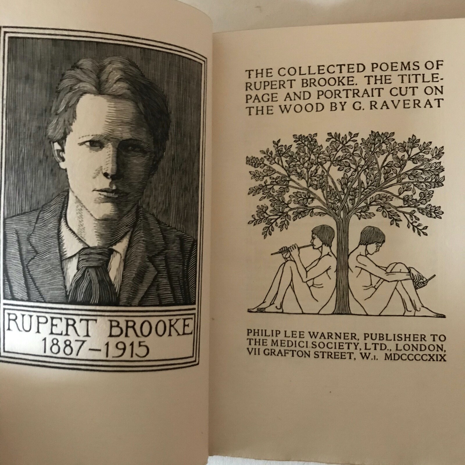 The Collected Poems of Rupert Brooke, limited edition, Riccardi Press Books