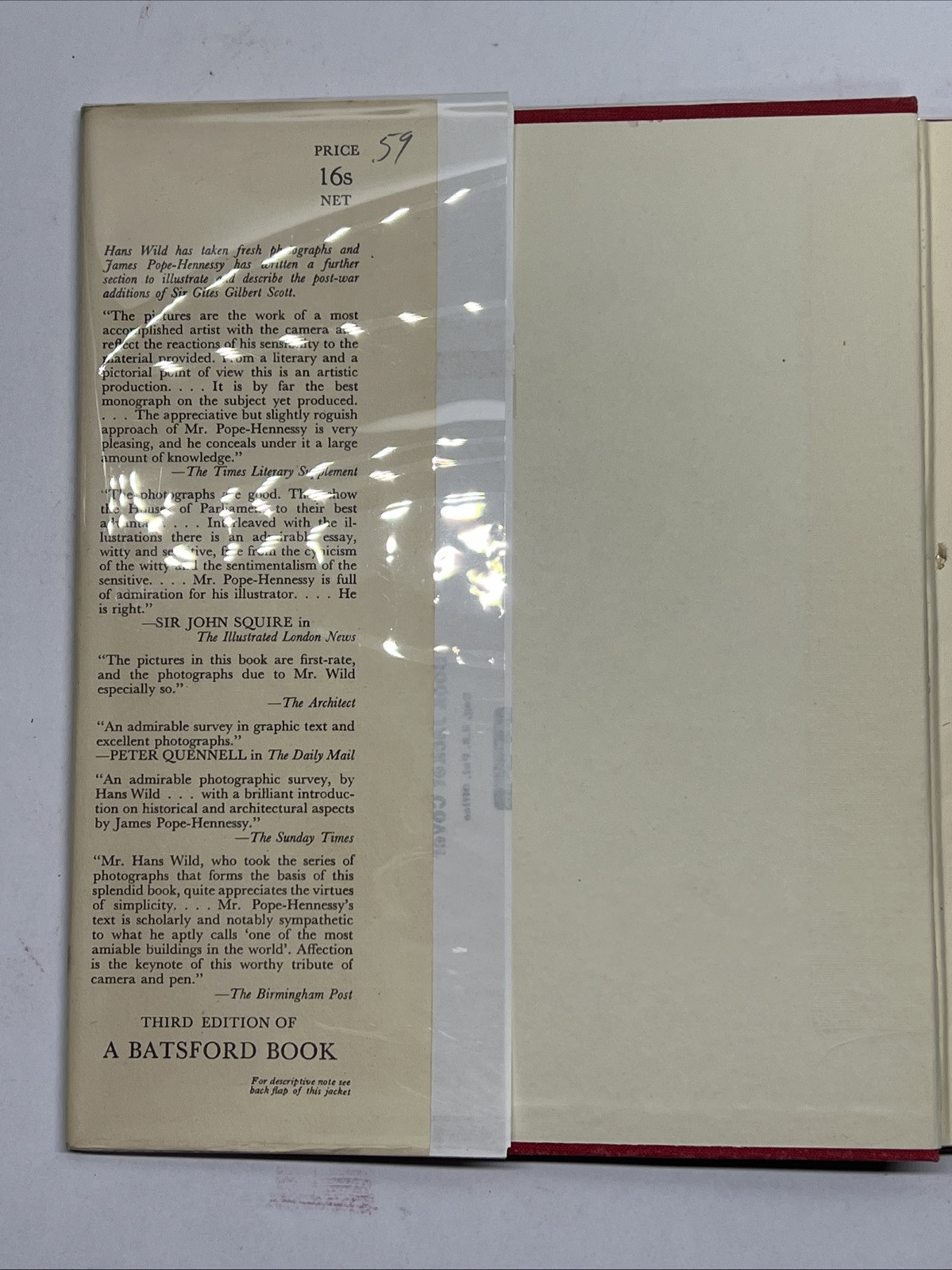 The Houses of Parliament (Hans Wild, James Pope-Hennessey 1953 3rd Ed. Batsford