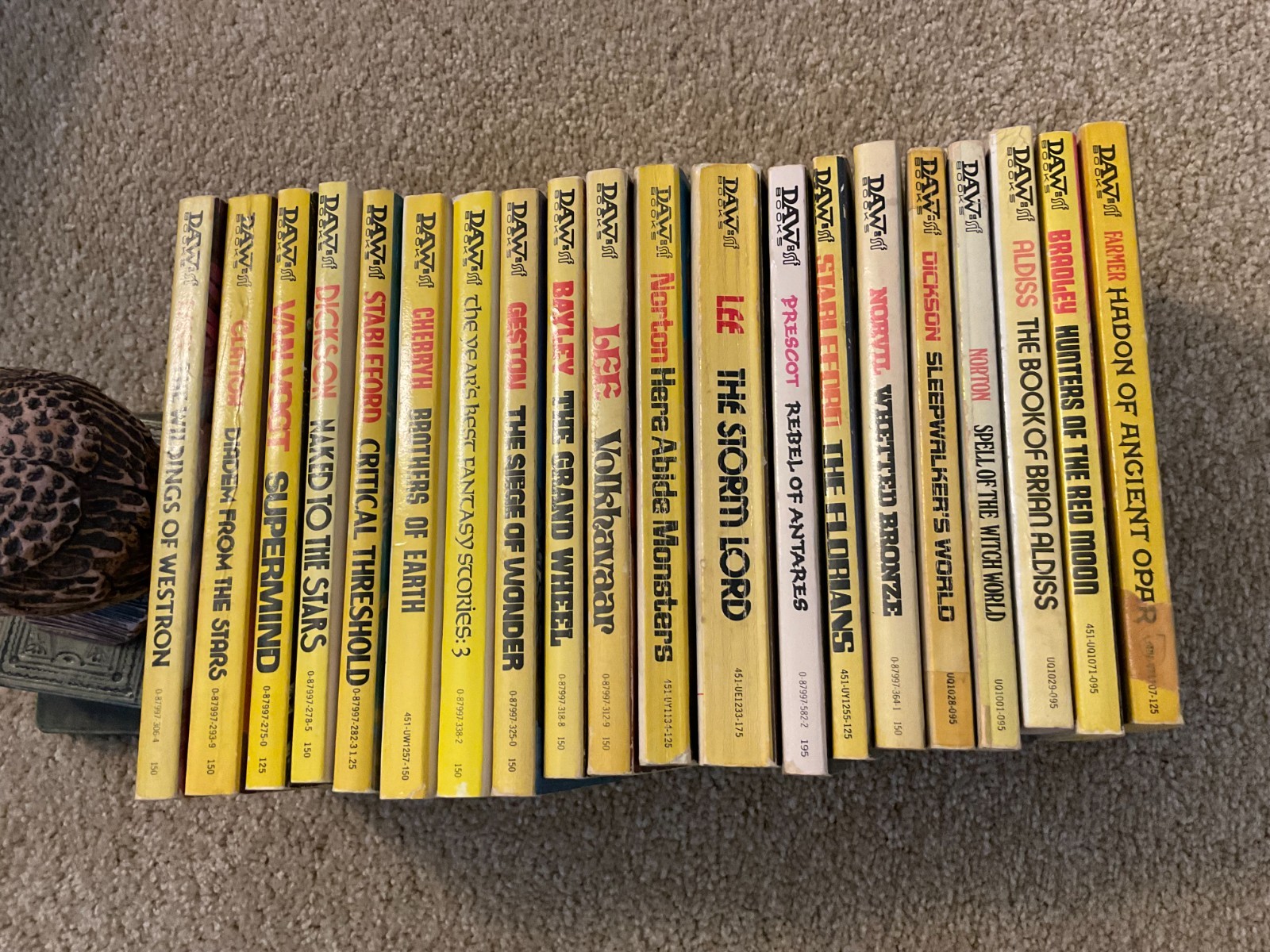 Lot1 of of 20 DAW Yellow Spine All 1st Printings, inc. Low Serial Nos. / Rare