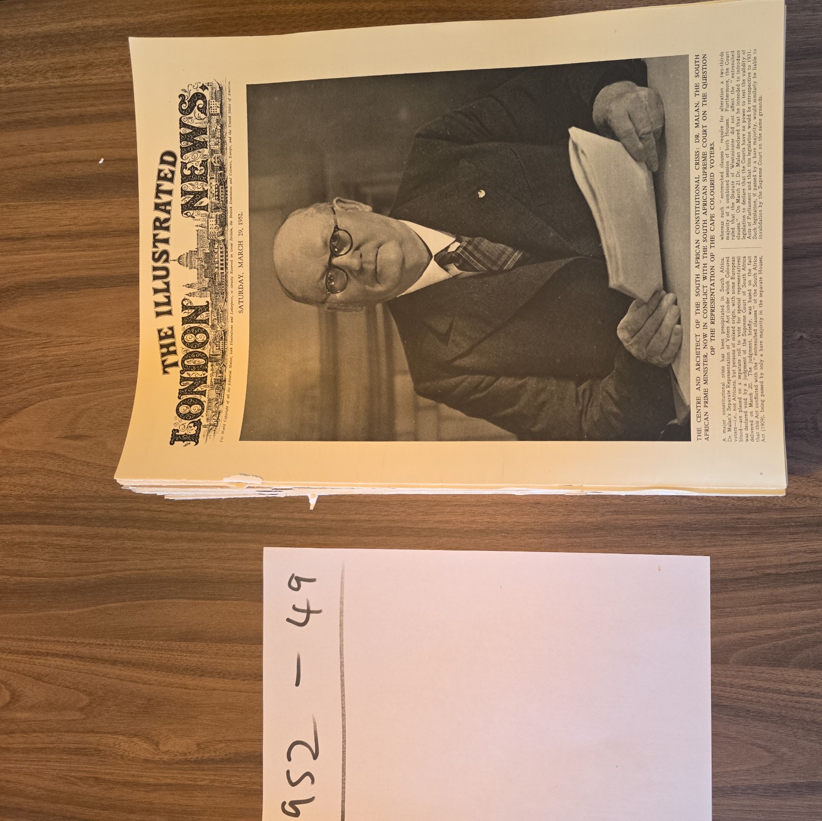 49 x The Illustrated London News – 1952 (1940’s to 60’s) – Inc Royalty Interest