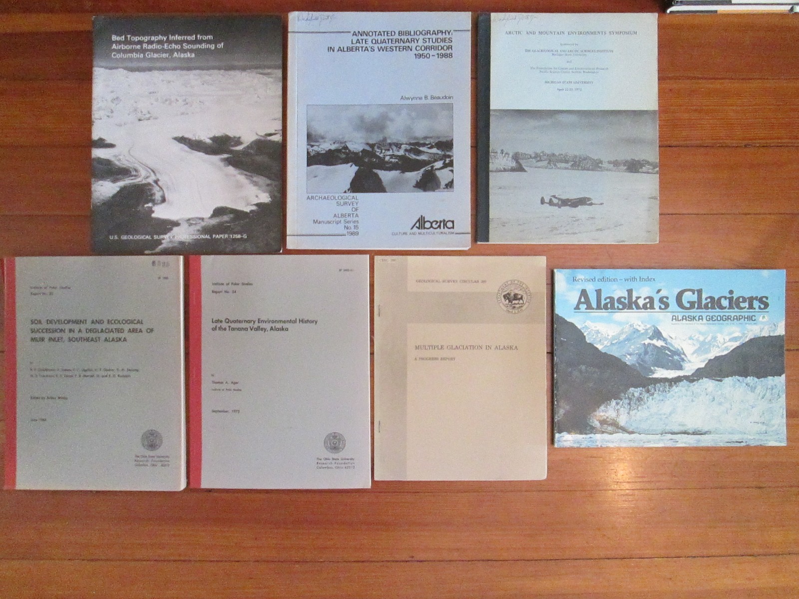 ALASKA Geology USGS Survey Book Lot Maps Geological Research Glaciers Polar Ice