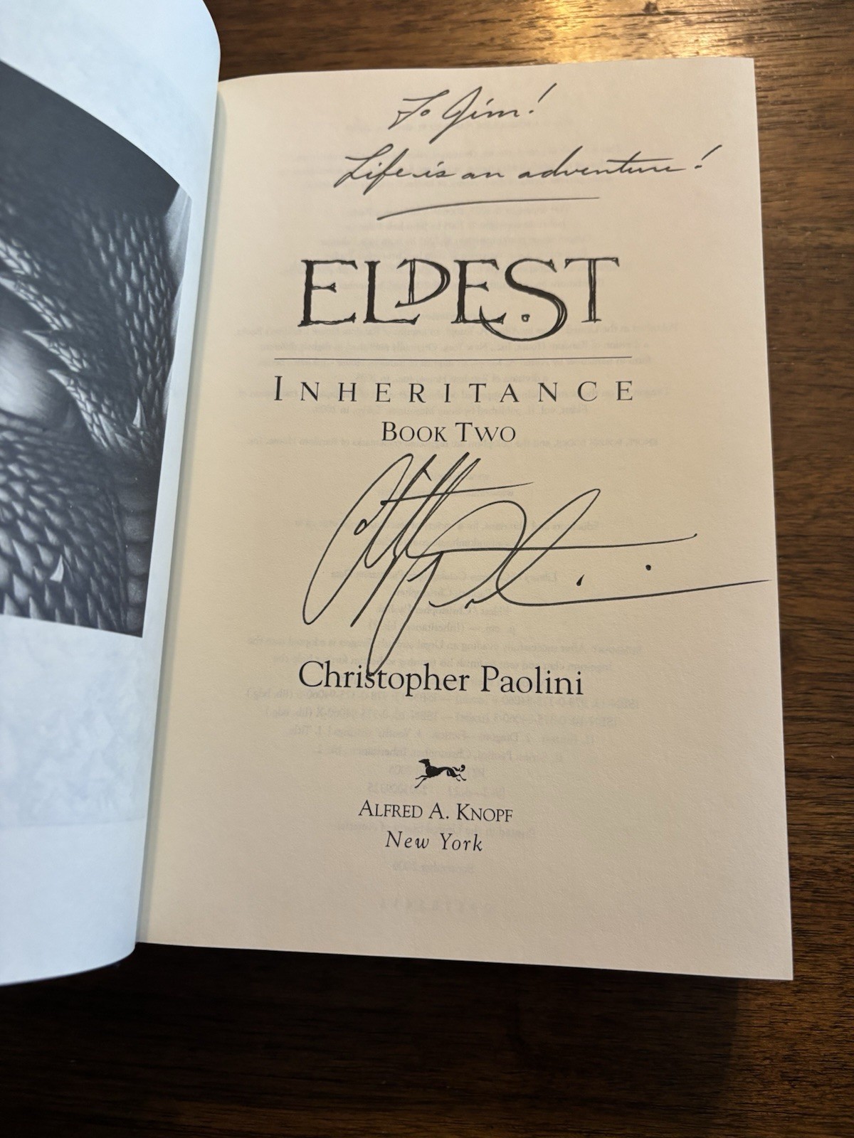 SIGNED Eldest By Christopher Paolini Limited Edition 2nd Printing 2006 Hardback