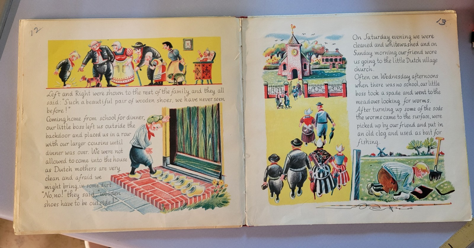 Vintage kids‘ book bundle : 1918 Peter Rabbit, Disney book/record, Left & Right