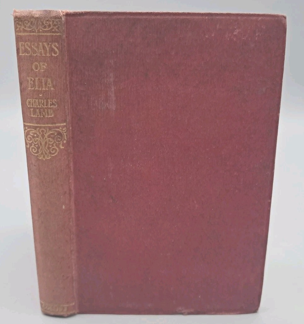 Vintage THE ESSAYS OF ELIA Charles Lamb Collins‘ Clear-Type Press London Glascow
