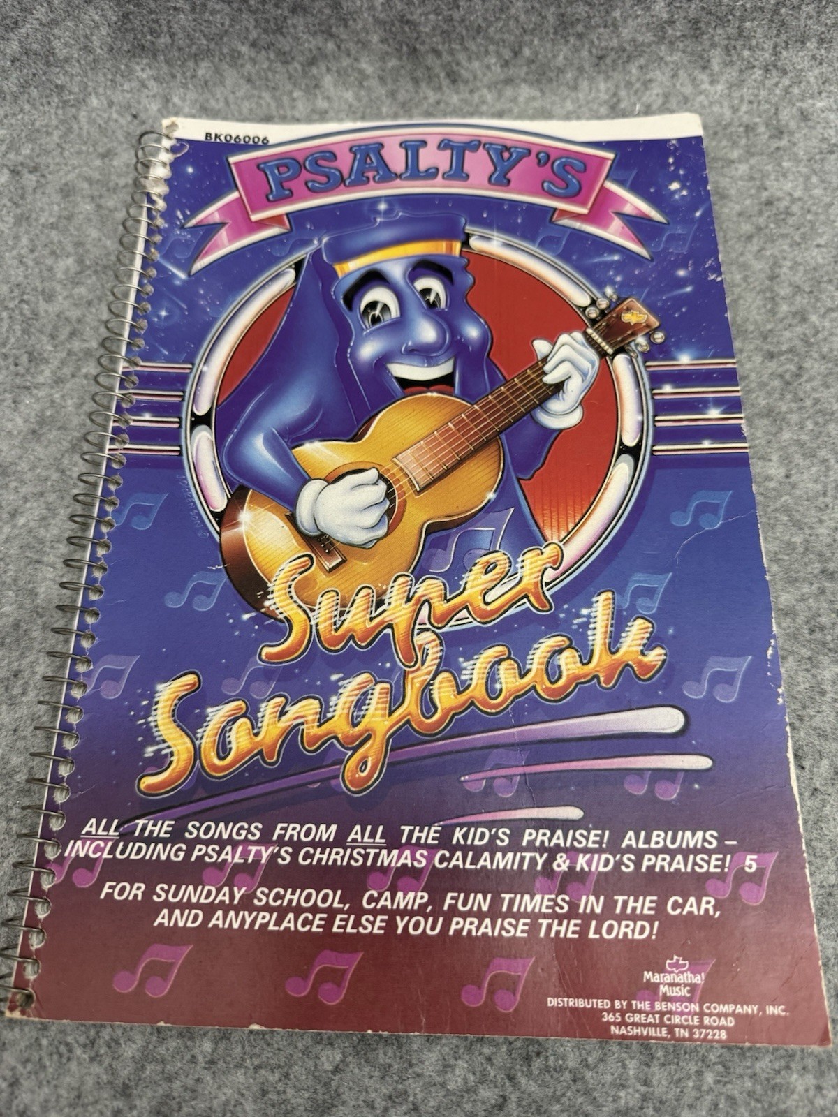 Psalty’s Super Songbook 1985 Spiral Christian Music Song Book Kids Praise