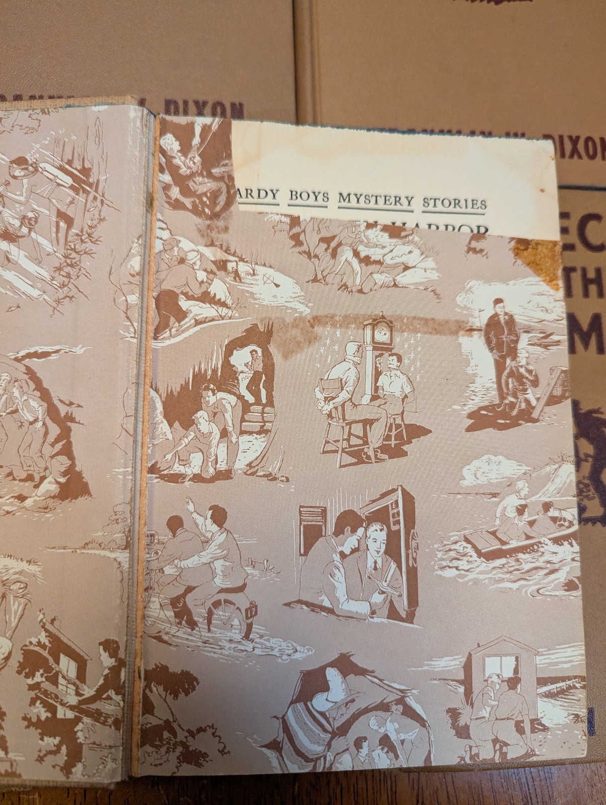 Lot Of 9 Hardy Boys Mystery Books by F.W. Dixon copyright through 1920s to 1940s