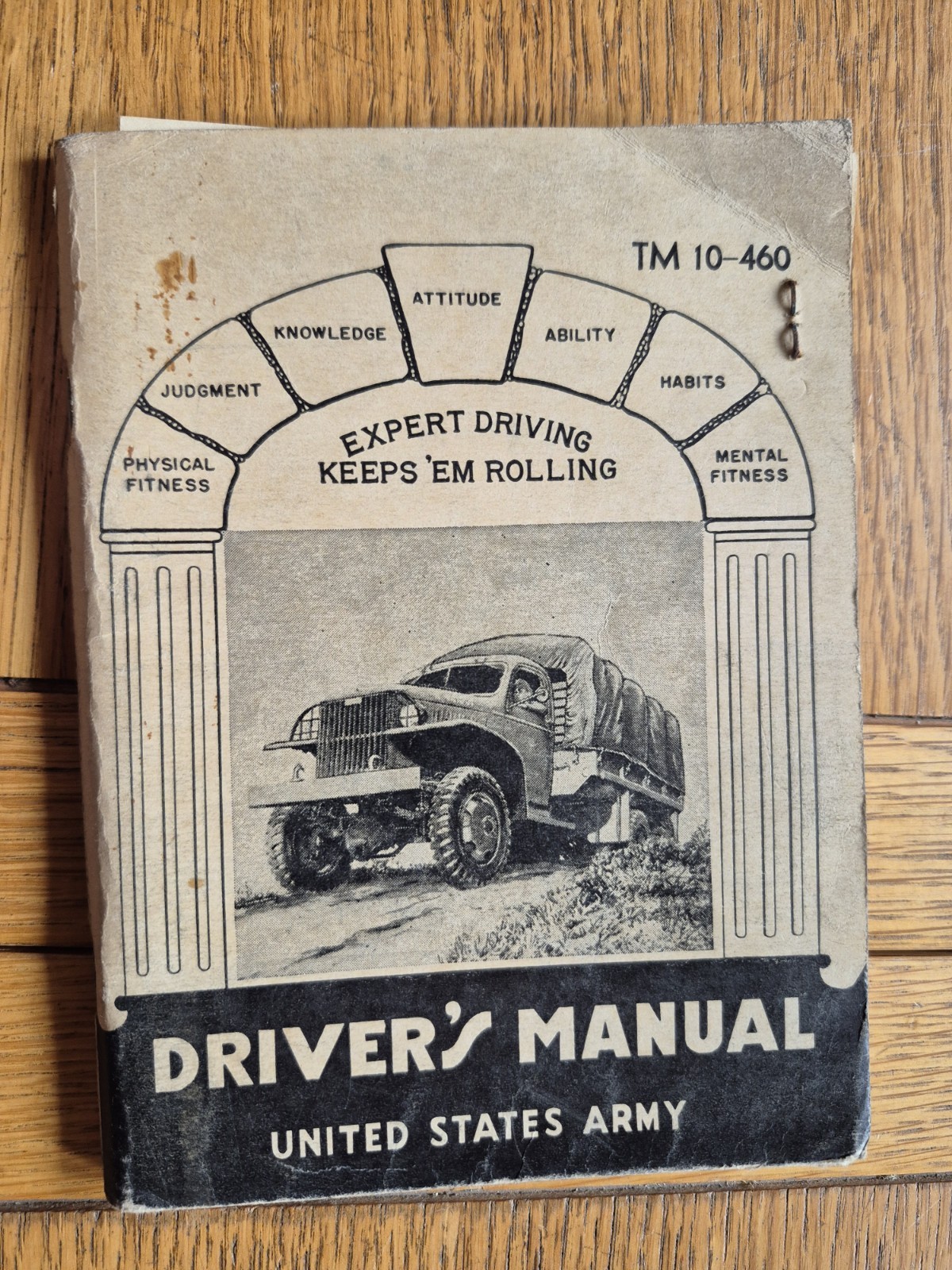 1942 WWII – US ARMY DRIVER’S INSTRUCTION BOOK w/Original Driver’s Certificate