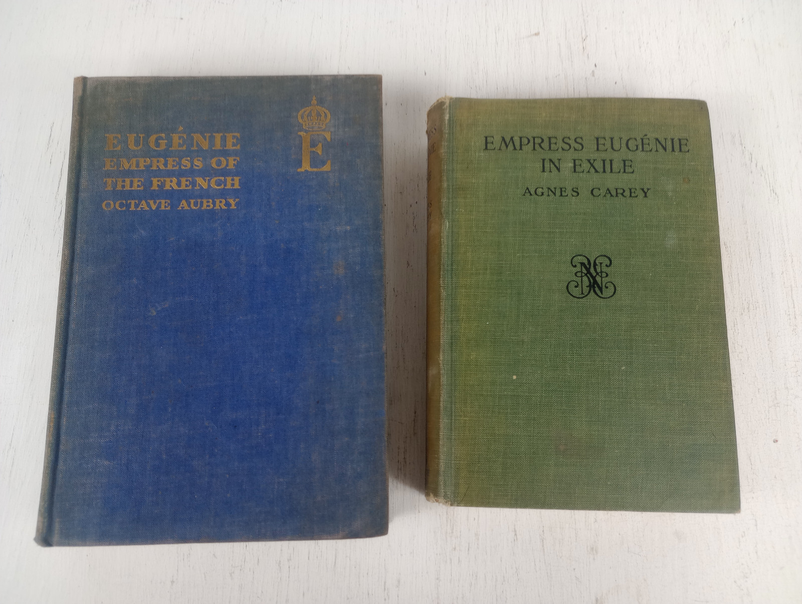 Empress Eugenie in Exile +French (Hardcover x2 1920 Print Antique) Agnes Carey