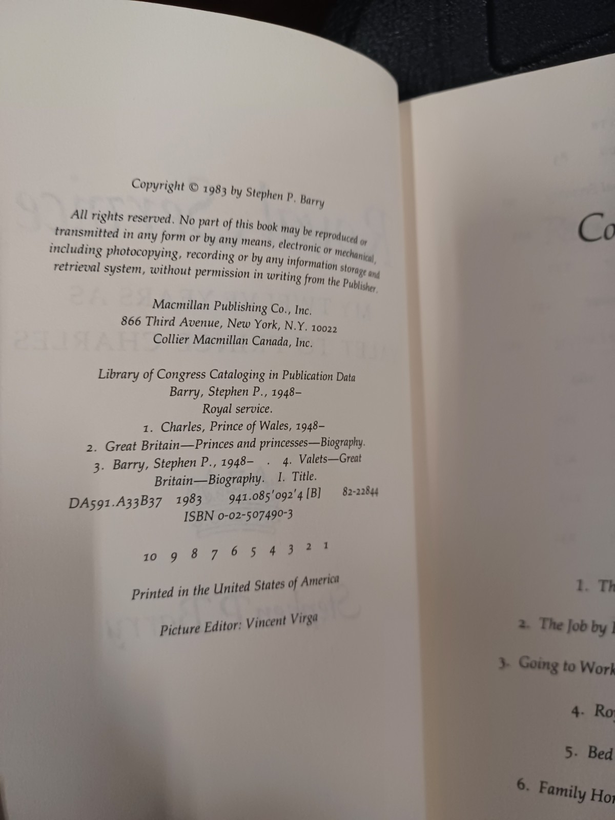 Royal Service By Stephen P Barry 1983 Vintage VTG My 12 Years As Valet To Prince