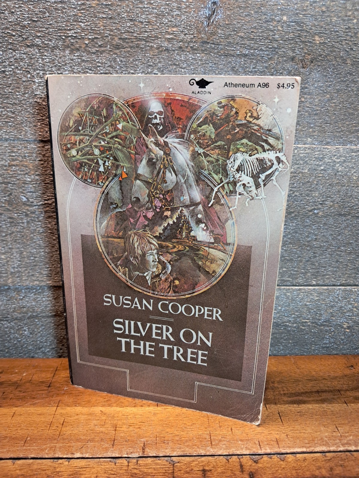 1977 Susan Cooper SILVER ON THE TREE Dark is Rising series ALADDIN BOOKS first