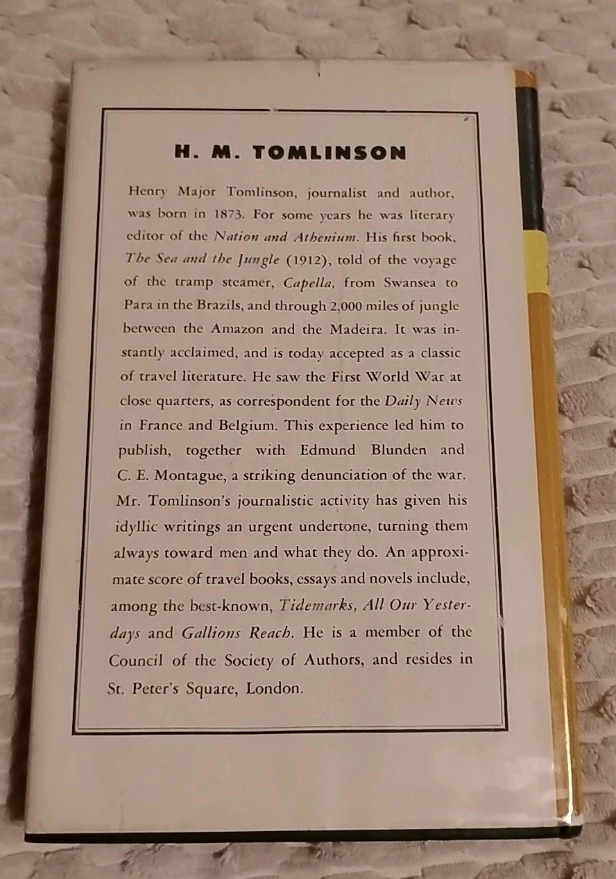 The Face of the Earth by H. M. Tomlinson (Bobbs-Merrill, 1950, Harrdcover)