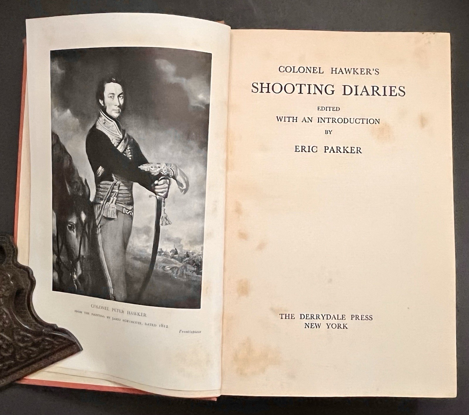 Vintage US UK Book Colonel Hawker’s Shooting Diaries Illustrated Intro Parker