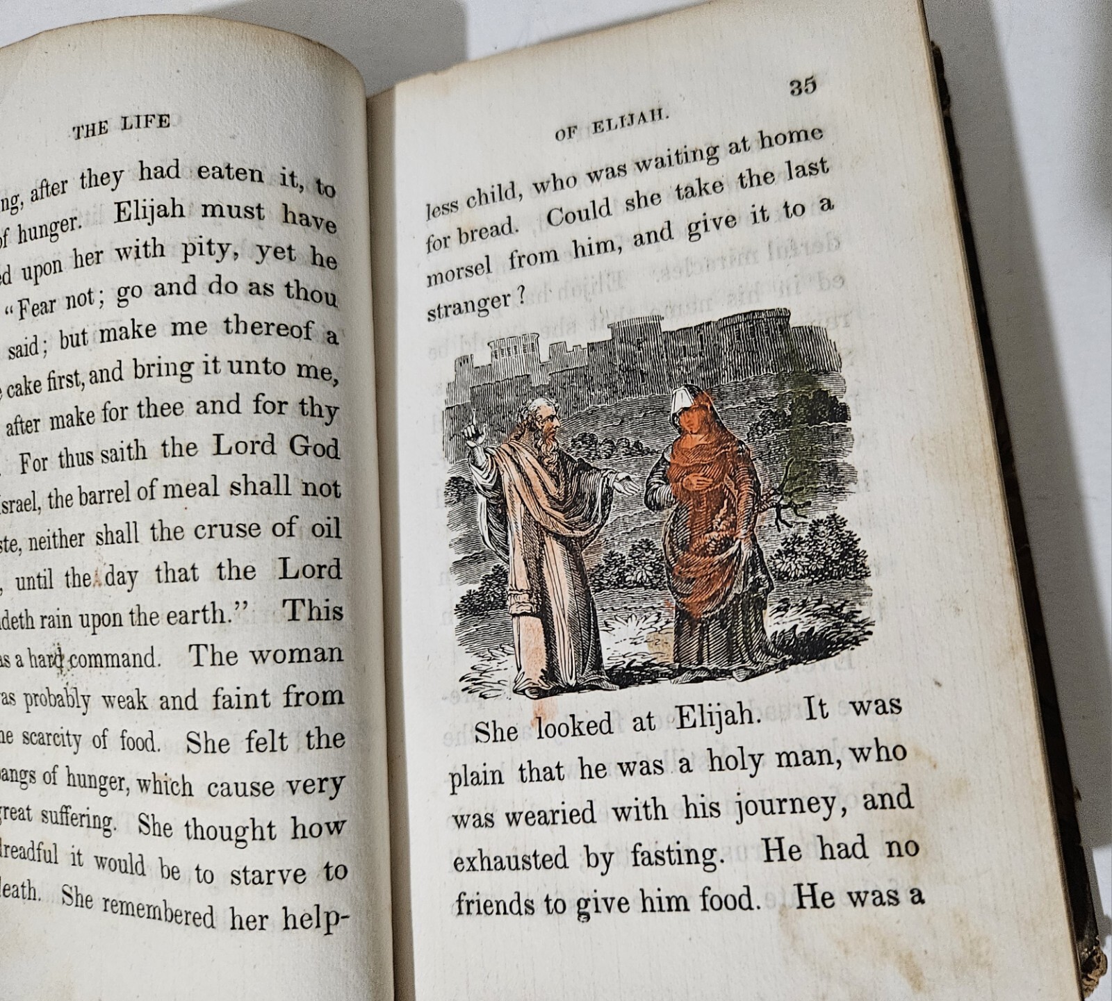 The Life of Elijah. 1835 HC. Antique Small Book