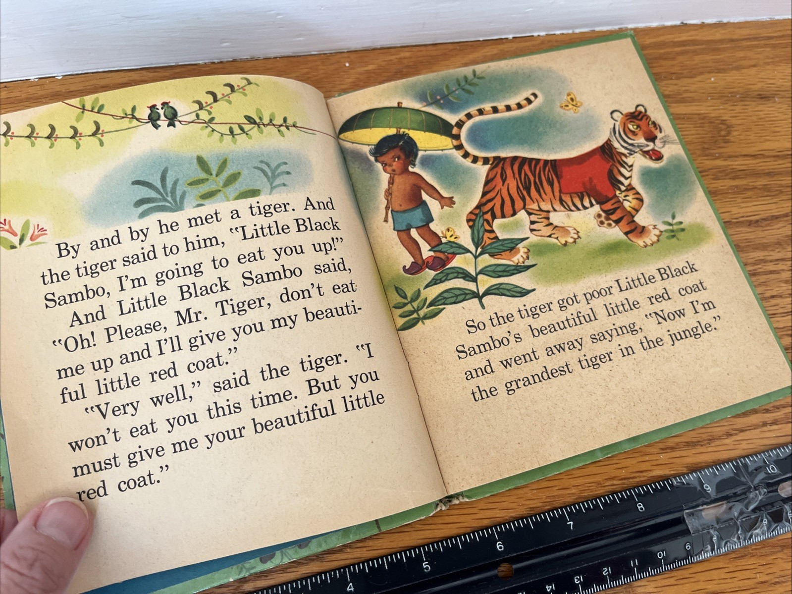 LITTLE BLACK SAMBO vintage children’s Whitman Tell-A-Tale Book no writing 1950