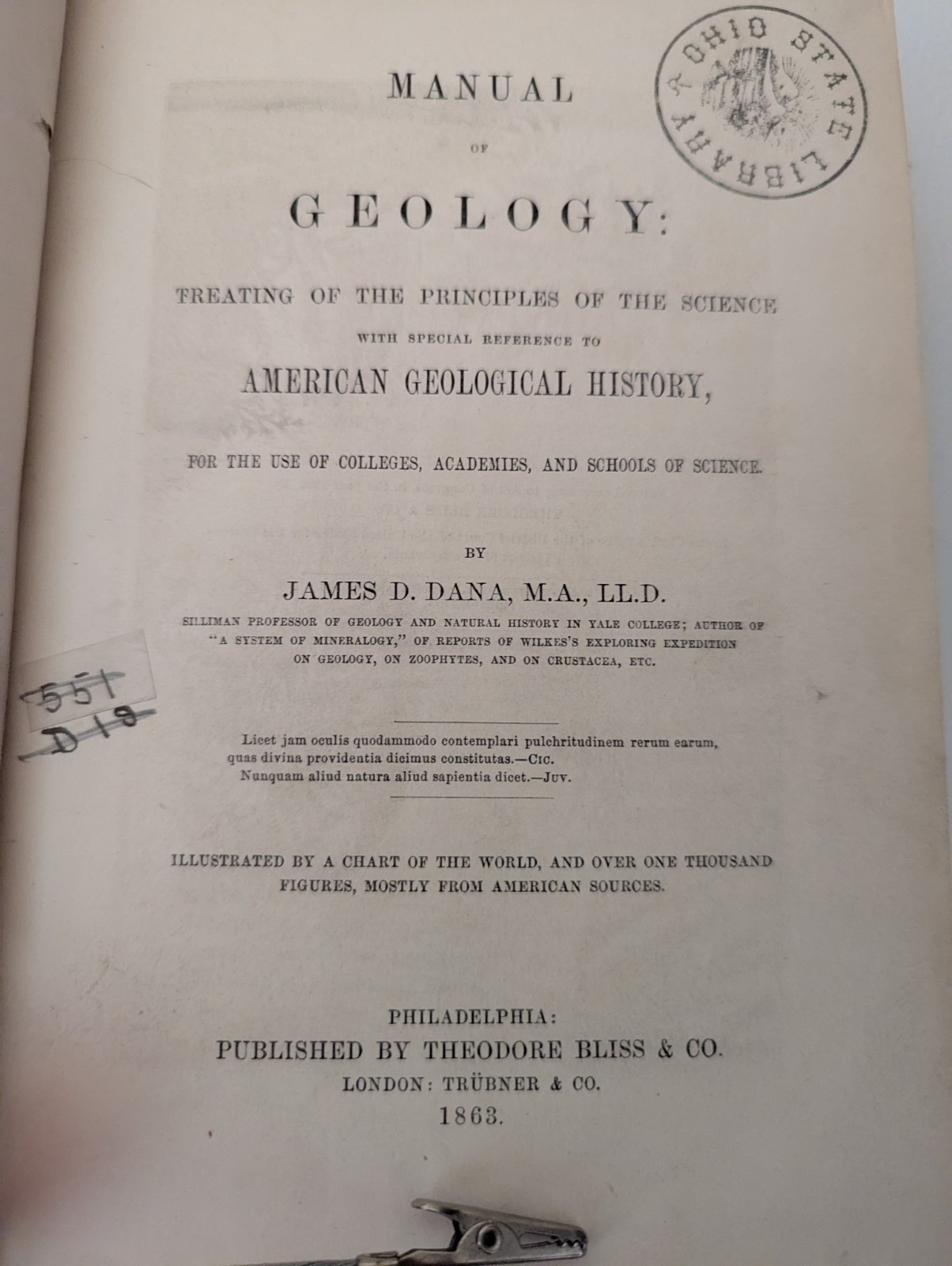Manual of Geology:American Geological History 1st Ed 1863 ScholarVersion, Map HB