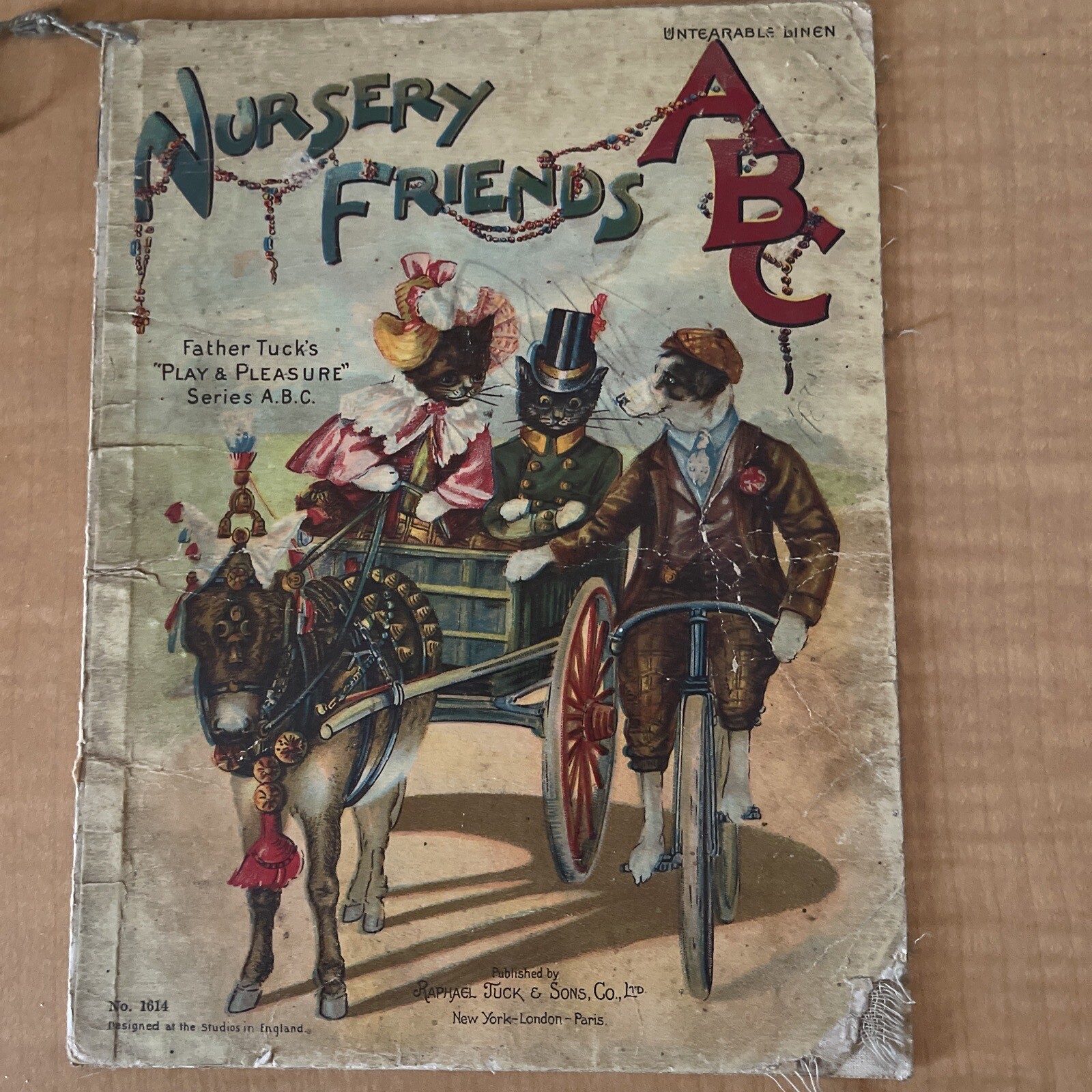 Nursery Friends ABC By Raphael Tuck & Sons New York – London – Paris Linen