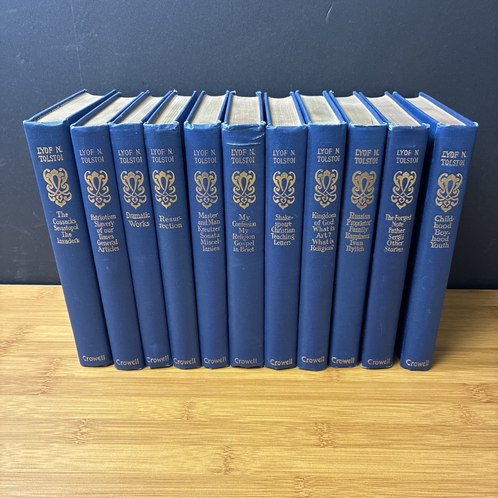 11 Volumes The Complete Works of Lyof N. Tolstoi 1899/1928 Thomas Y. Crowell