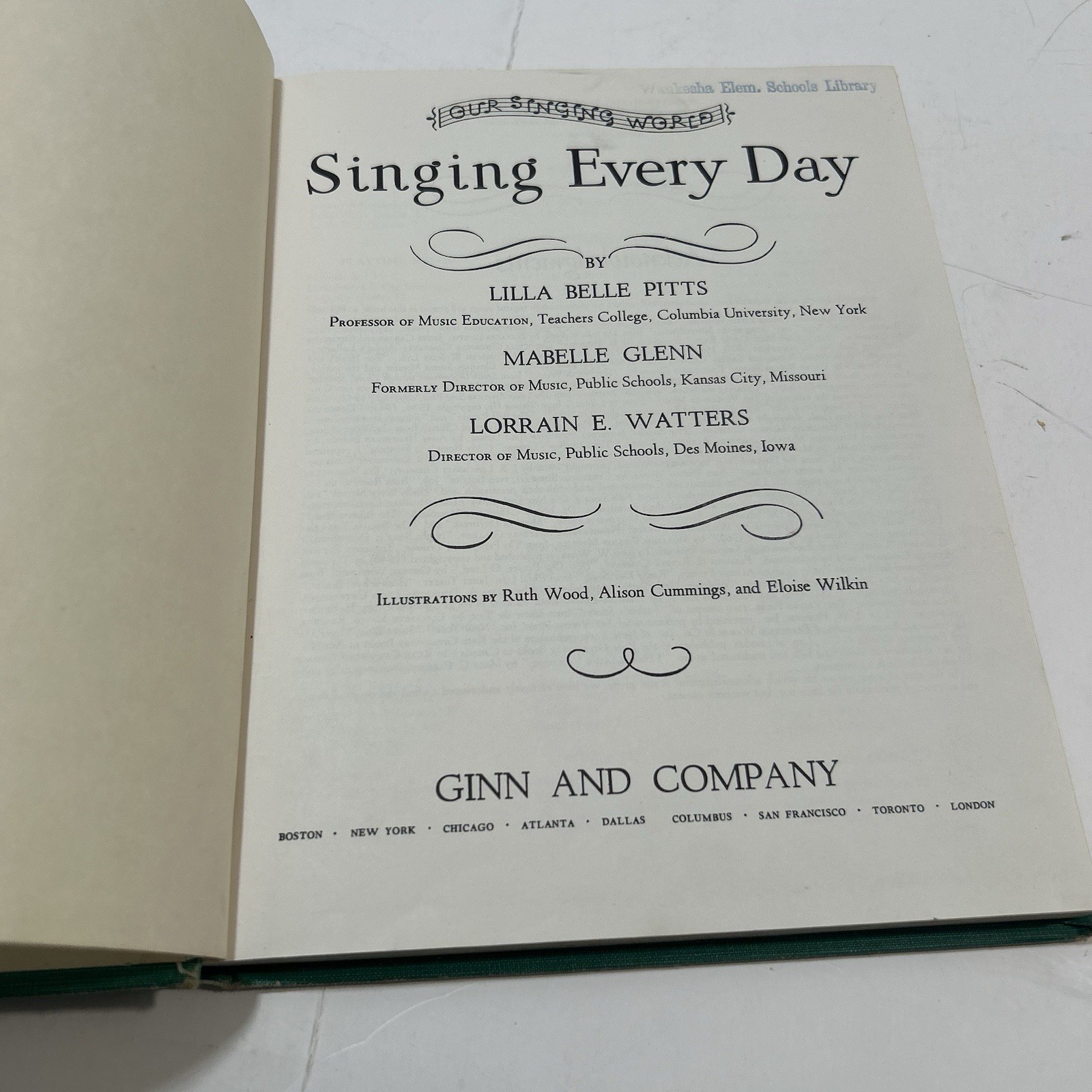 Vintage 1957 Singing Every Day Our Singing World Music Book Lilla Belle Pitts