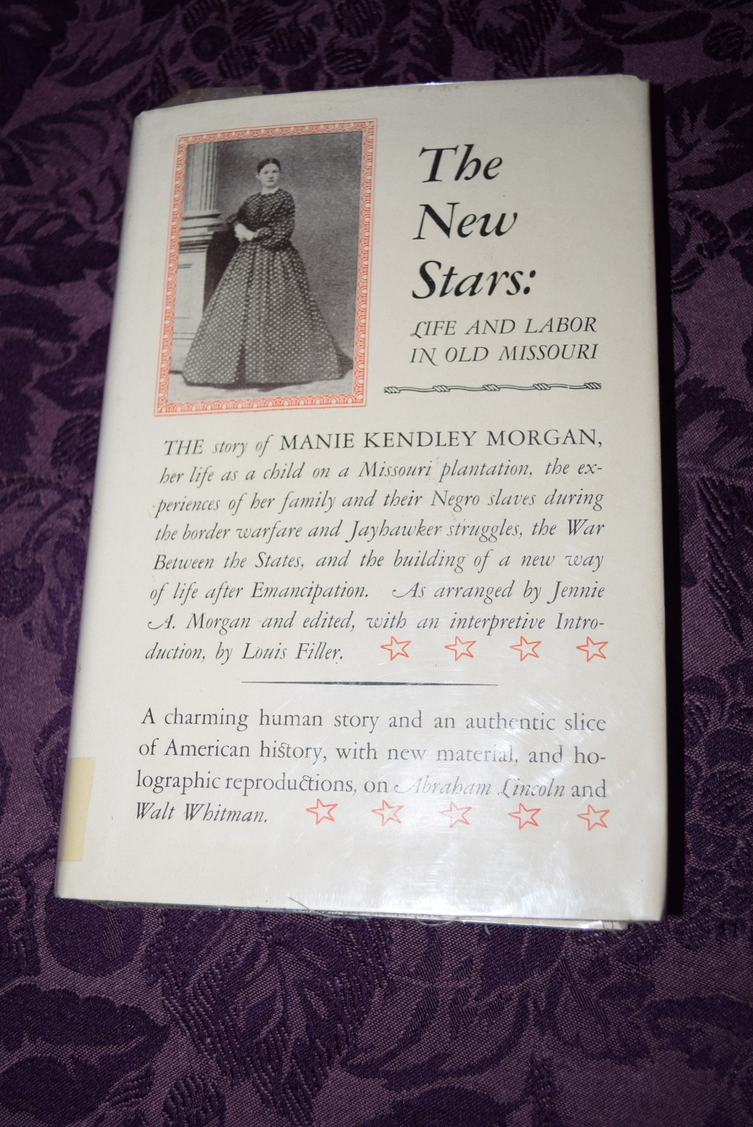 New Stars Life and Labor in Old Missouri by Manie Morgan 1st Ed 1949 ExLibris