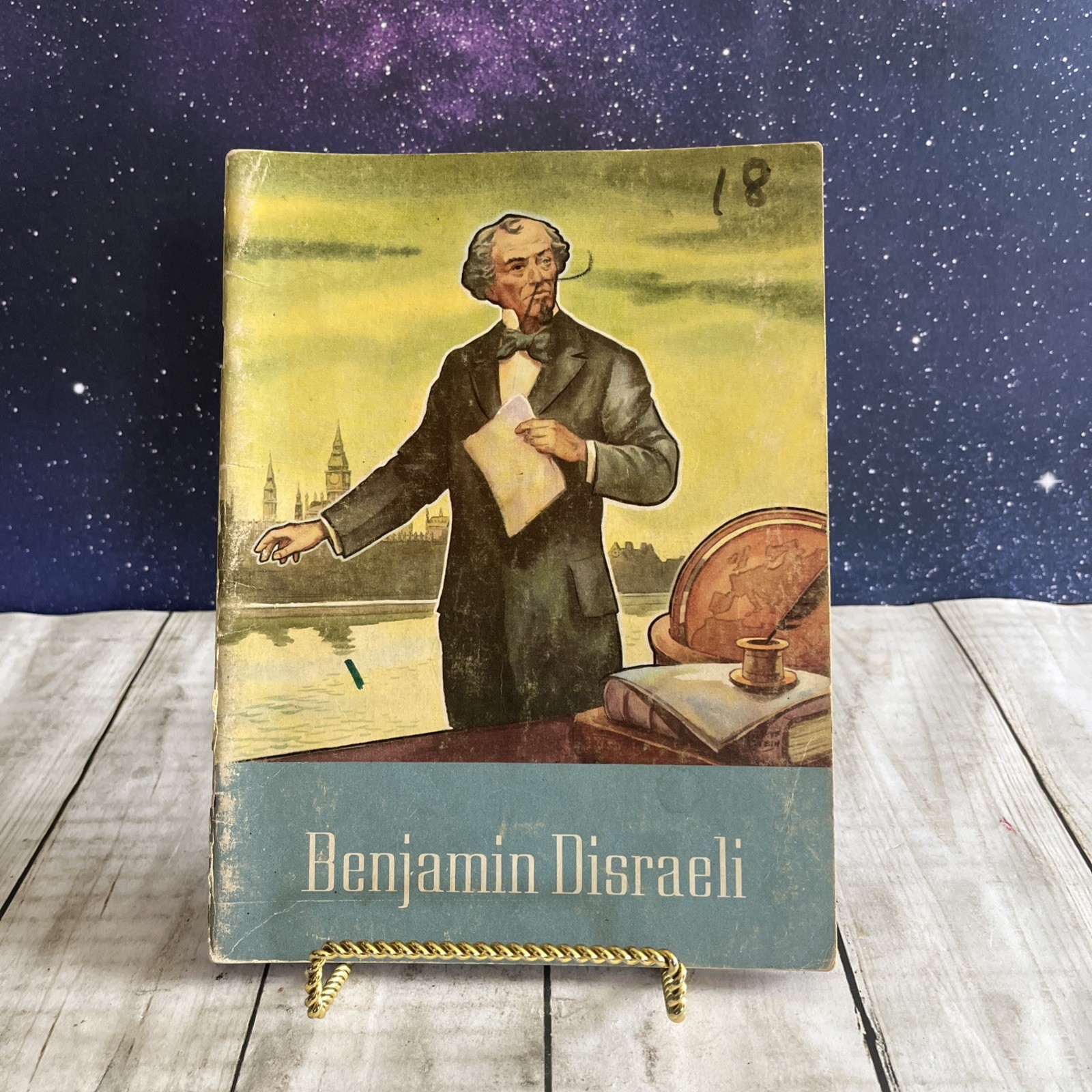 Real Great People Benjamin Disraeli 1953 Vintage Softcover Row-Peterson & Co