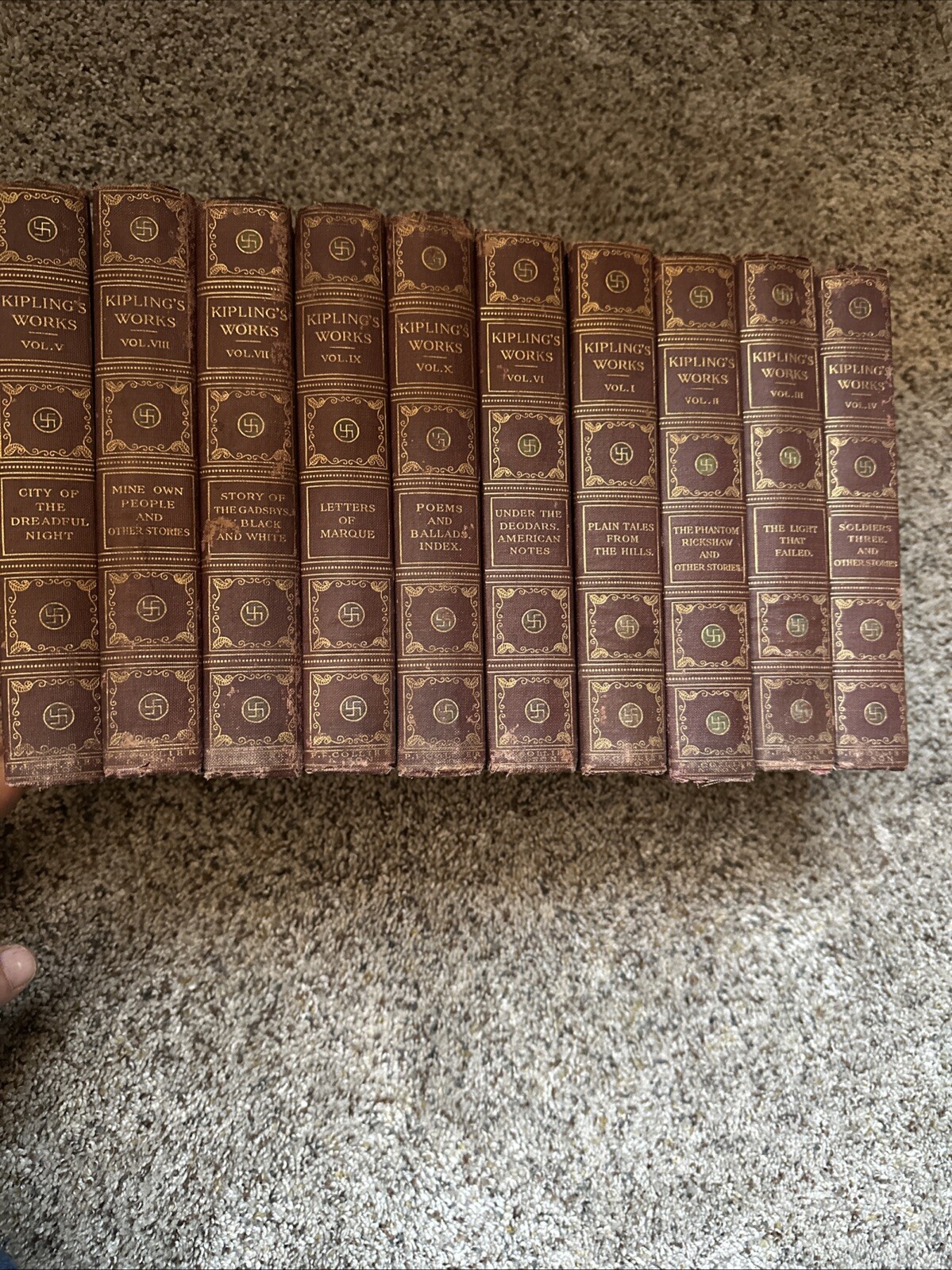 Kipling’s Works Vol. 1-10 Sahib Edition 1900