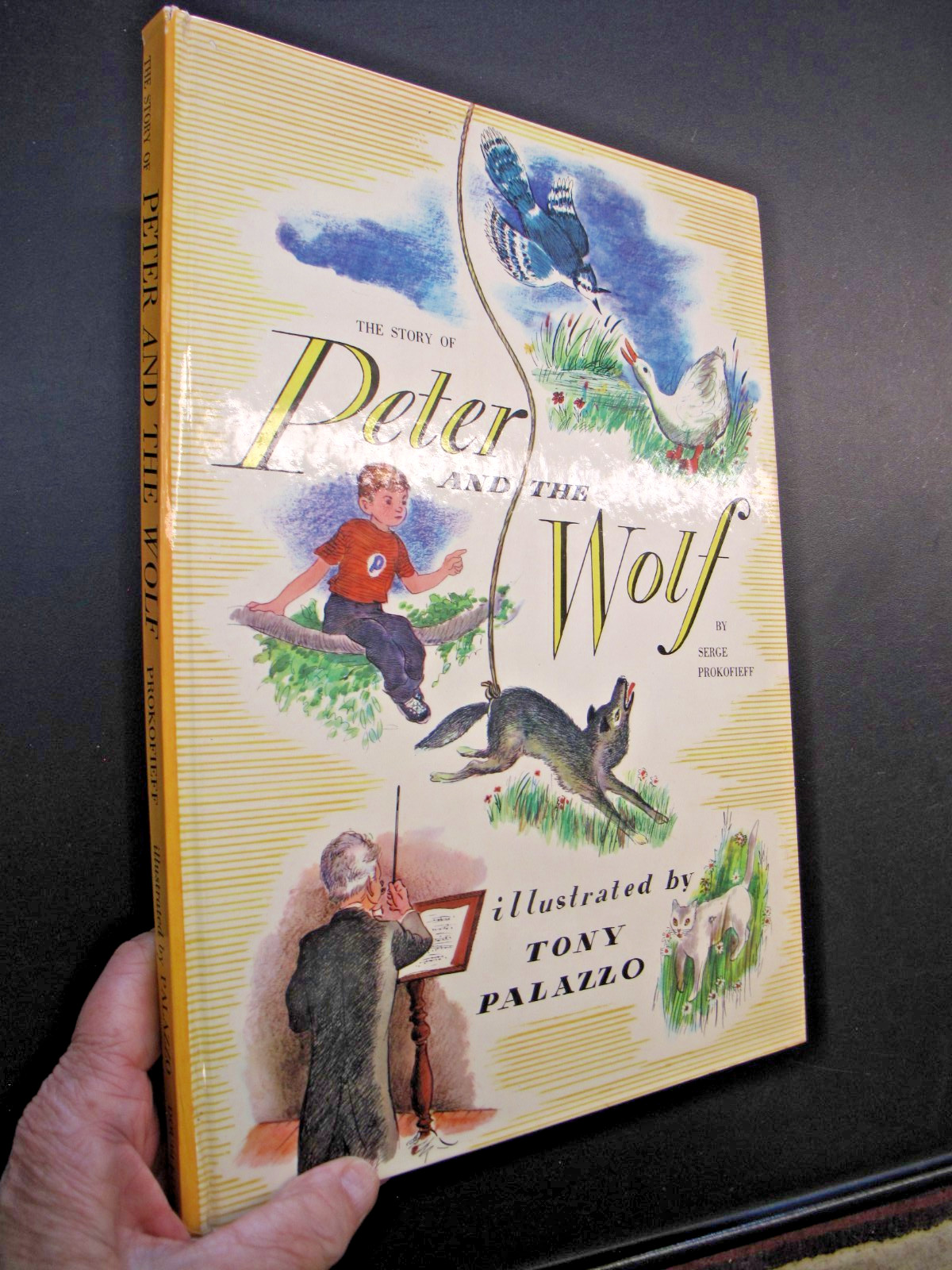 Children’s Juvenile Story of Peter and The Wolf Tony Palazzo Color Illus. 1961