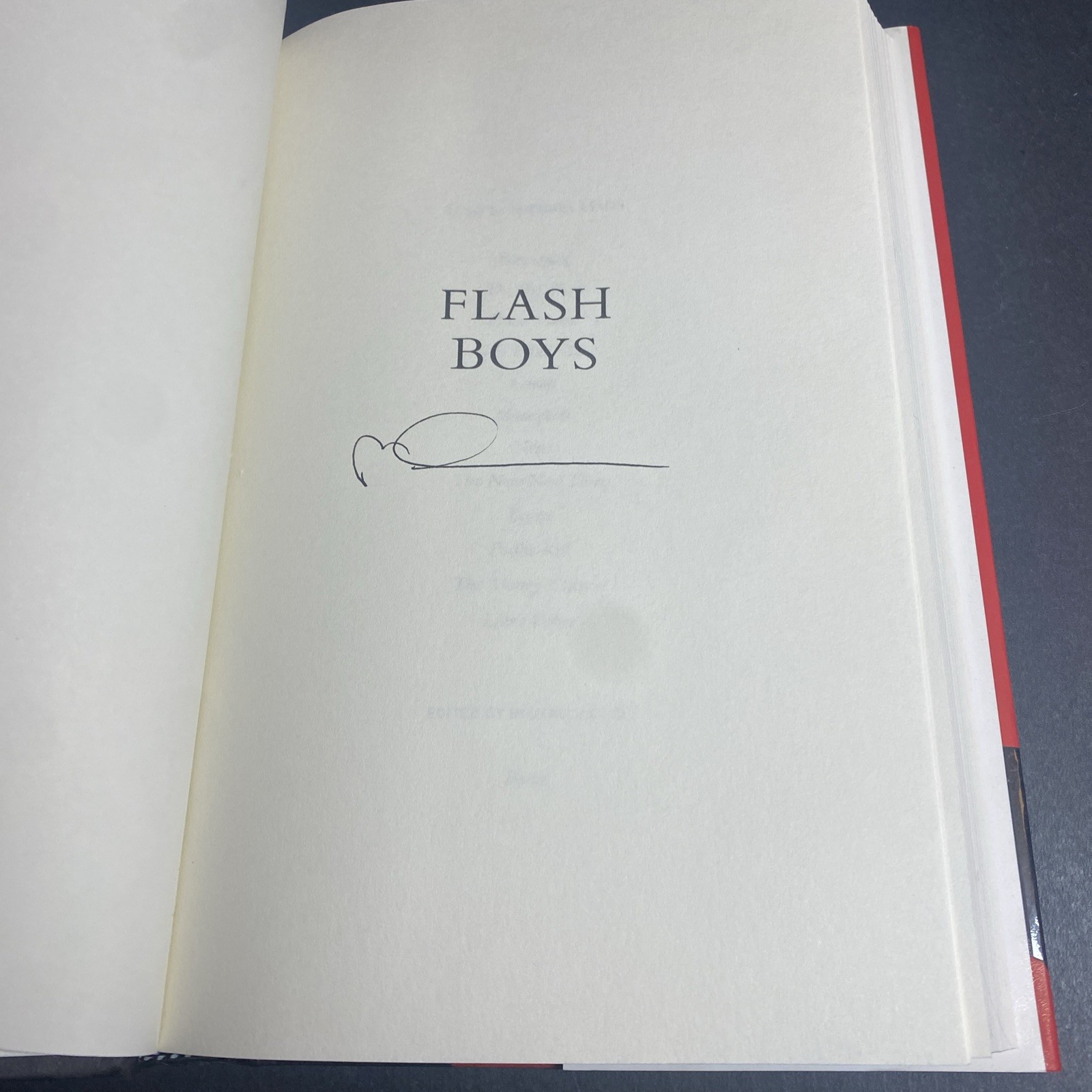 SIGNED Michael Lewis – Flash Boys, Hardcover 1st Edition / ALS