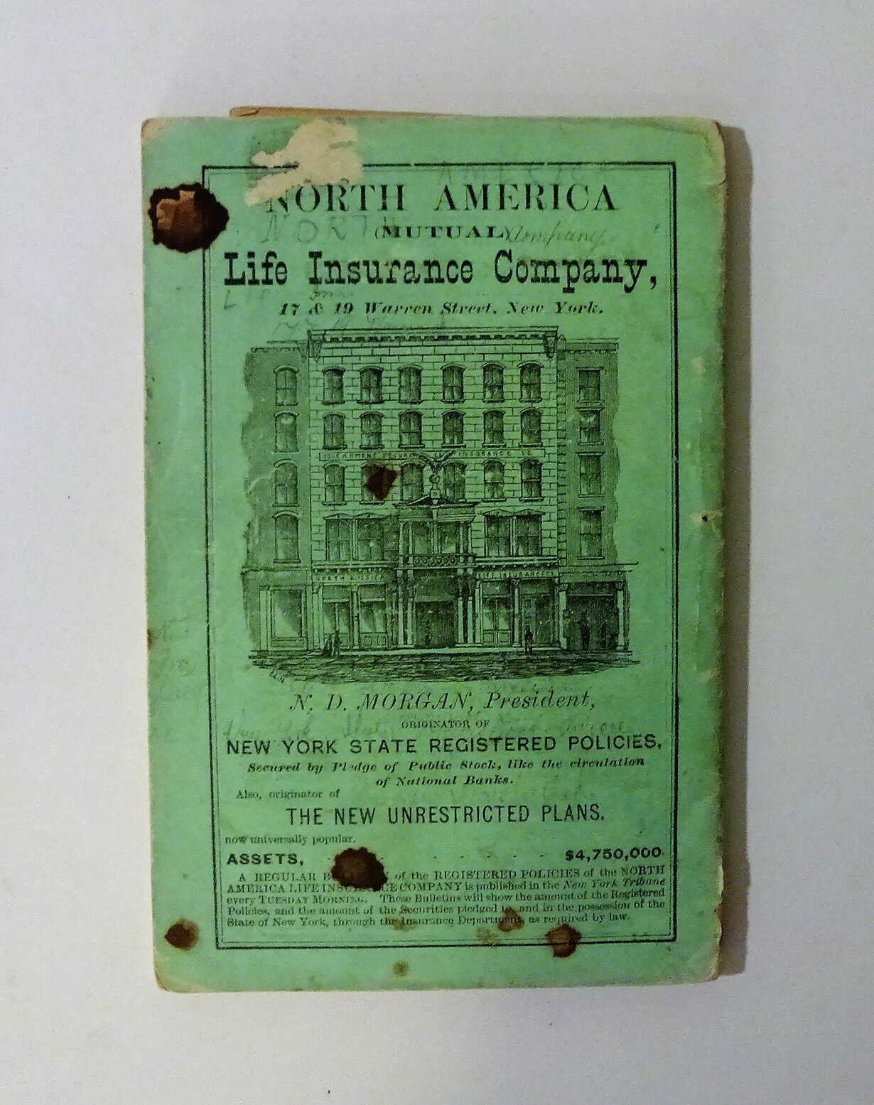 1868 Taintors Route and City Guide – New York to Boston and White Mountains, MAP