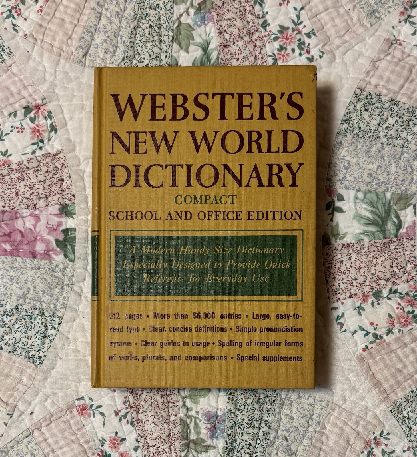 1967- Vintage Book “Webster’s New World Dictionary: School & Office Edition”