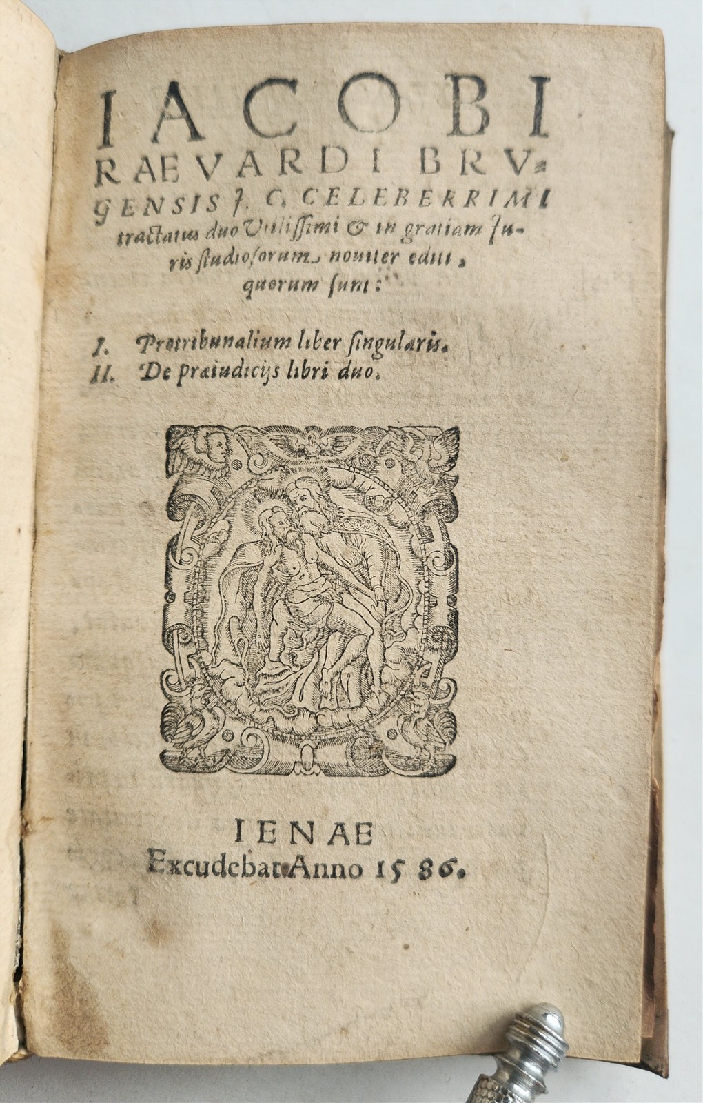 1586 ROMAN LAW TREATISE by FLEMISH JURIST Jacobus RAEVARDUS antique 16th century